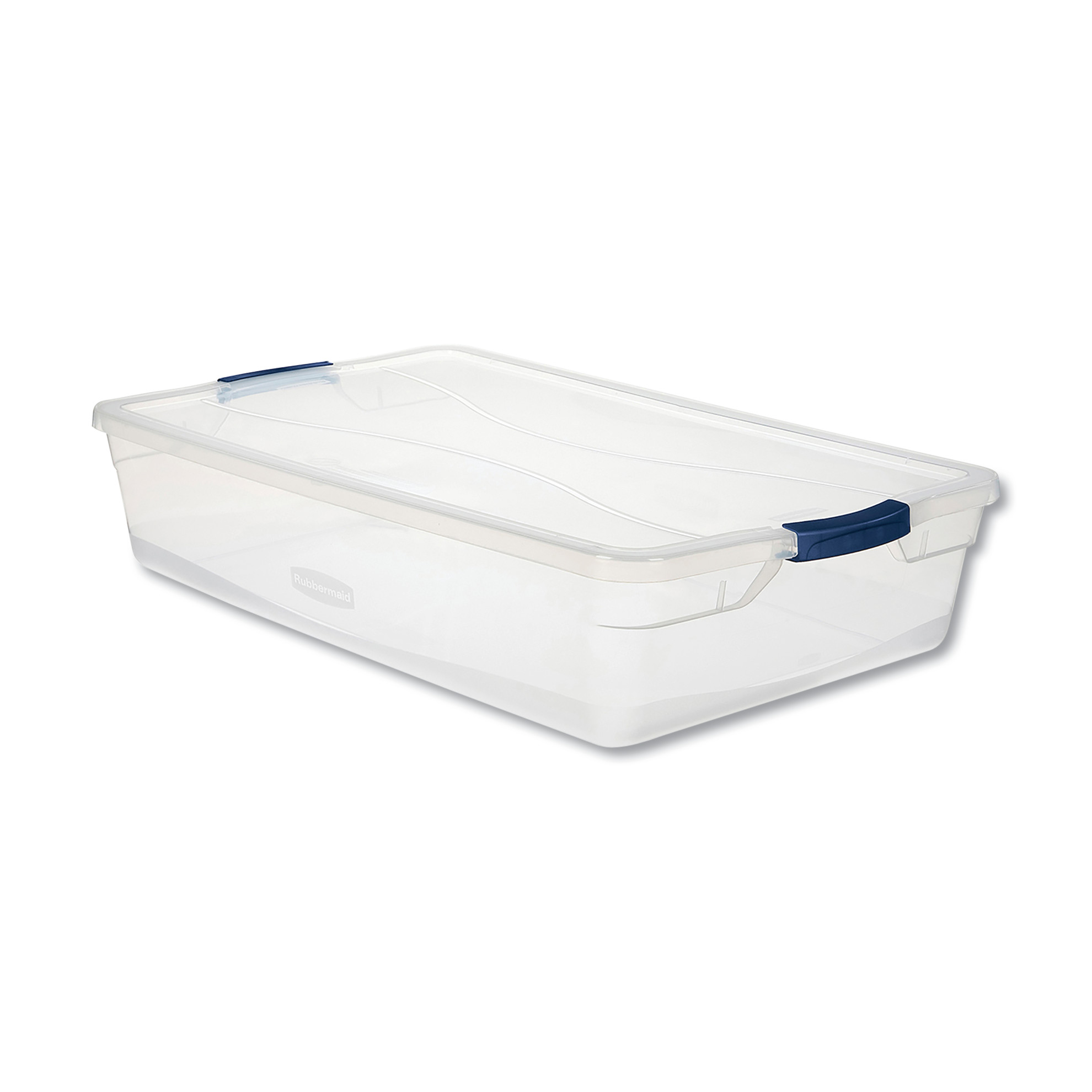 Clever Store Basic Latch-Lid Container, 17 3/4w x 29d x 6 1/8h, 41qt, Clear
