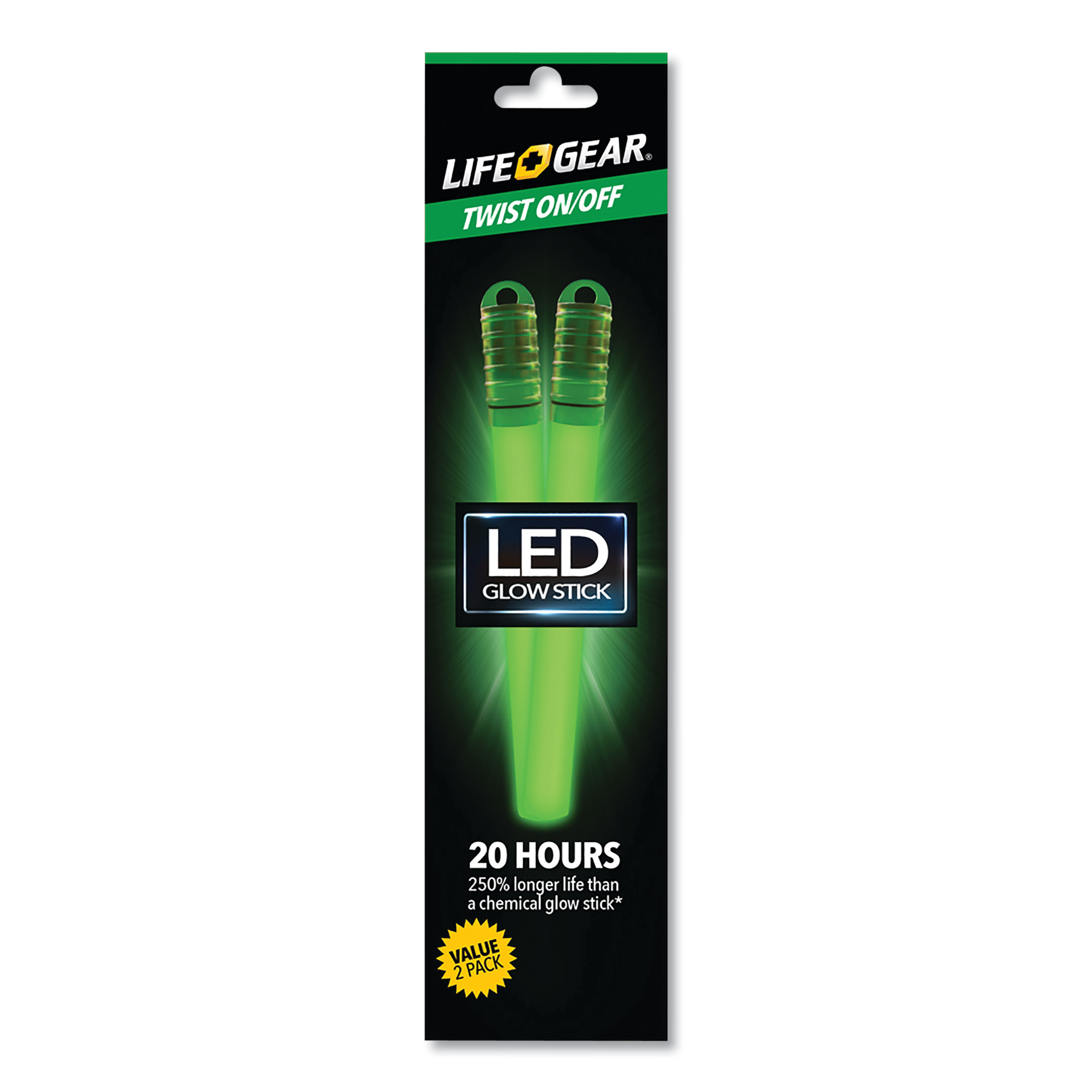  Life+Gear LG1160222SA3 LED Reusable Glow Stick, 3 AG13 Batteries (Included), Assorted (DCYLG1160222SA3) 