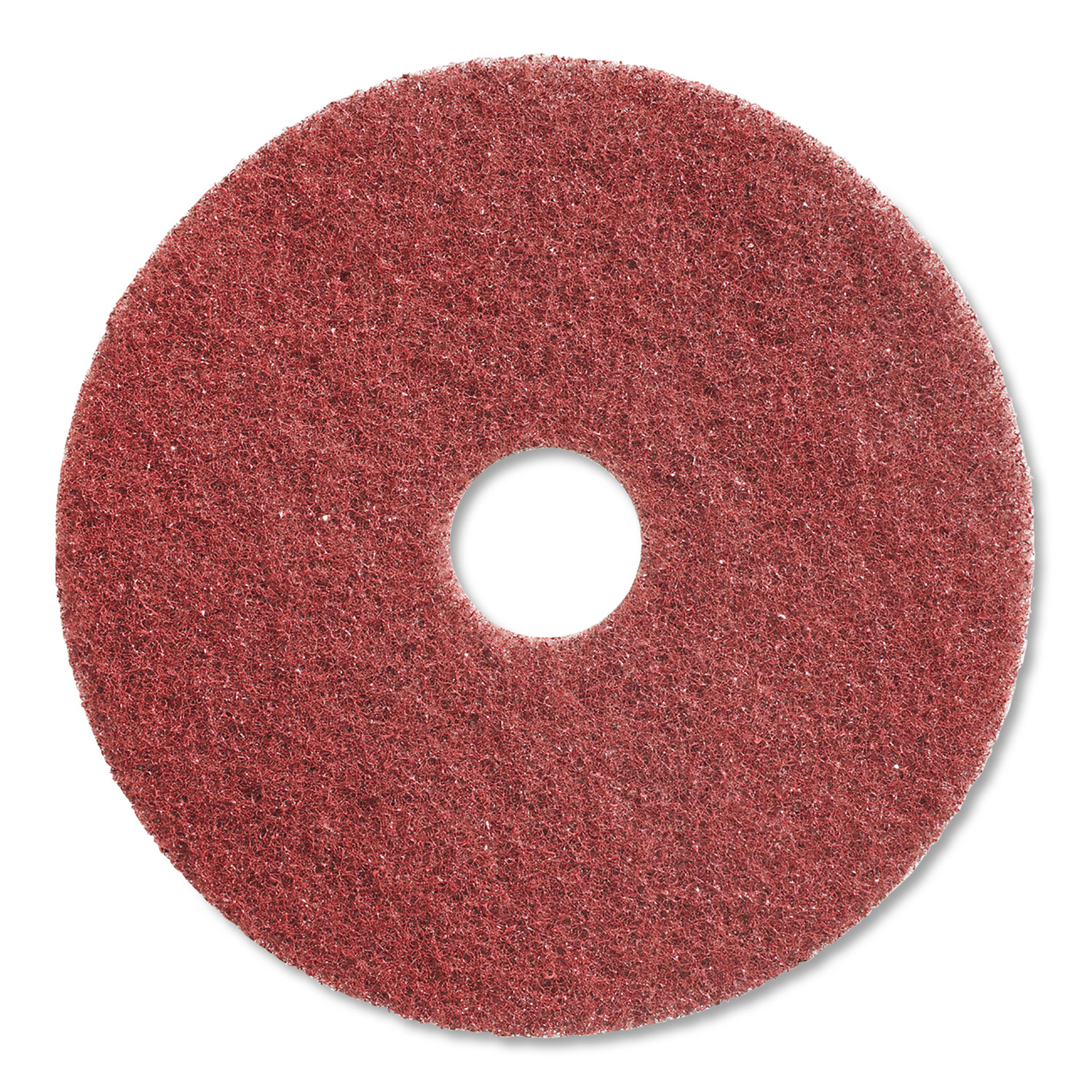 High-Traffic Twister Floor Pad, 17″ Diameter, Red, 2/Carton