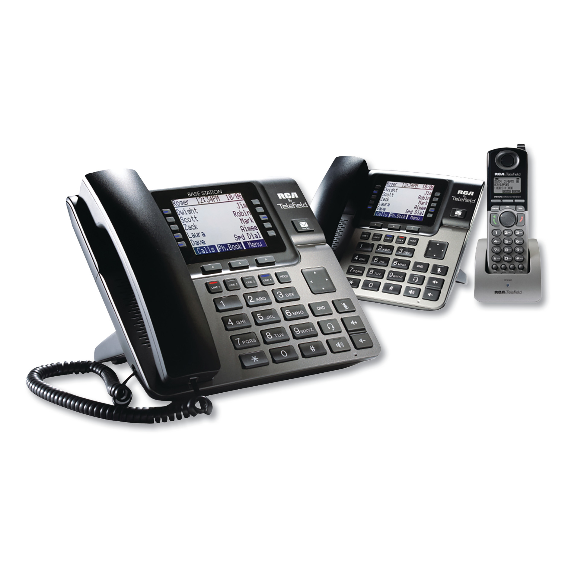  RCA U1000SET Unison 1-4 Line Wireless Phone System Bundle, w/ 1 Deskphone, 1 Cordless Handset (RCAU1000SET) 