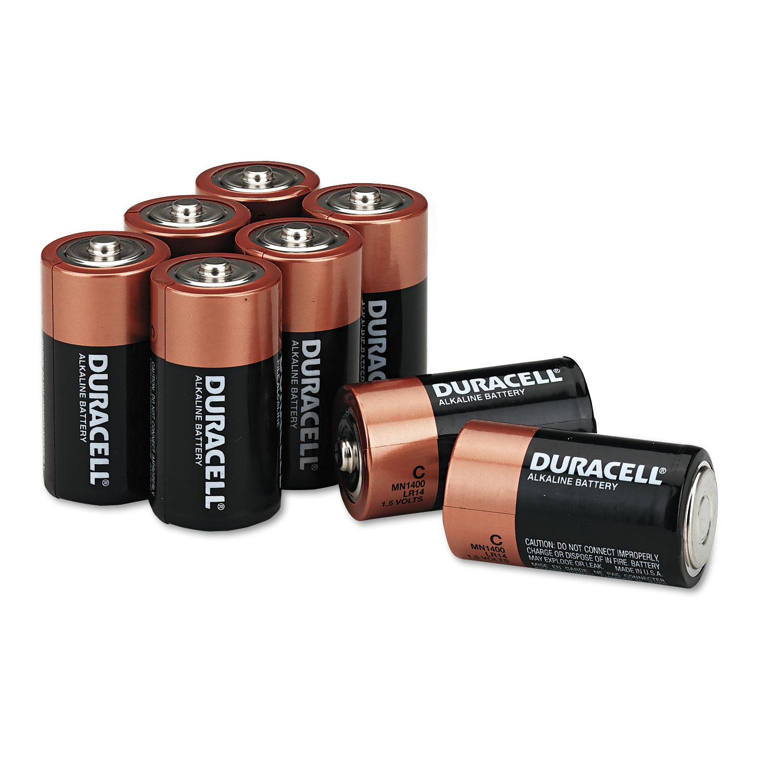 CopperTop Alkaline Batteries, C, 8/PK