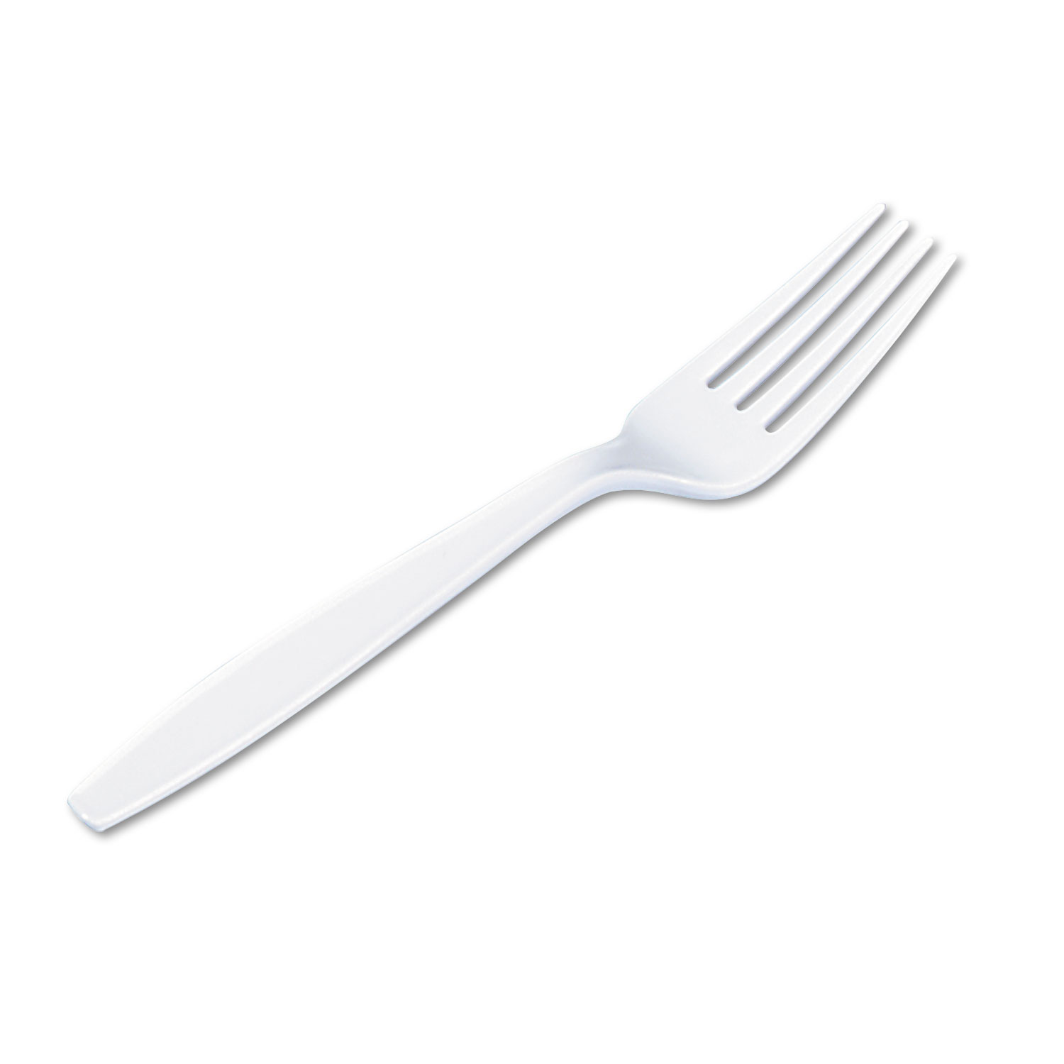 Plastic Cutlery, Heavyweight Forks, White, 1000/Carton