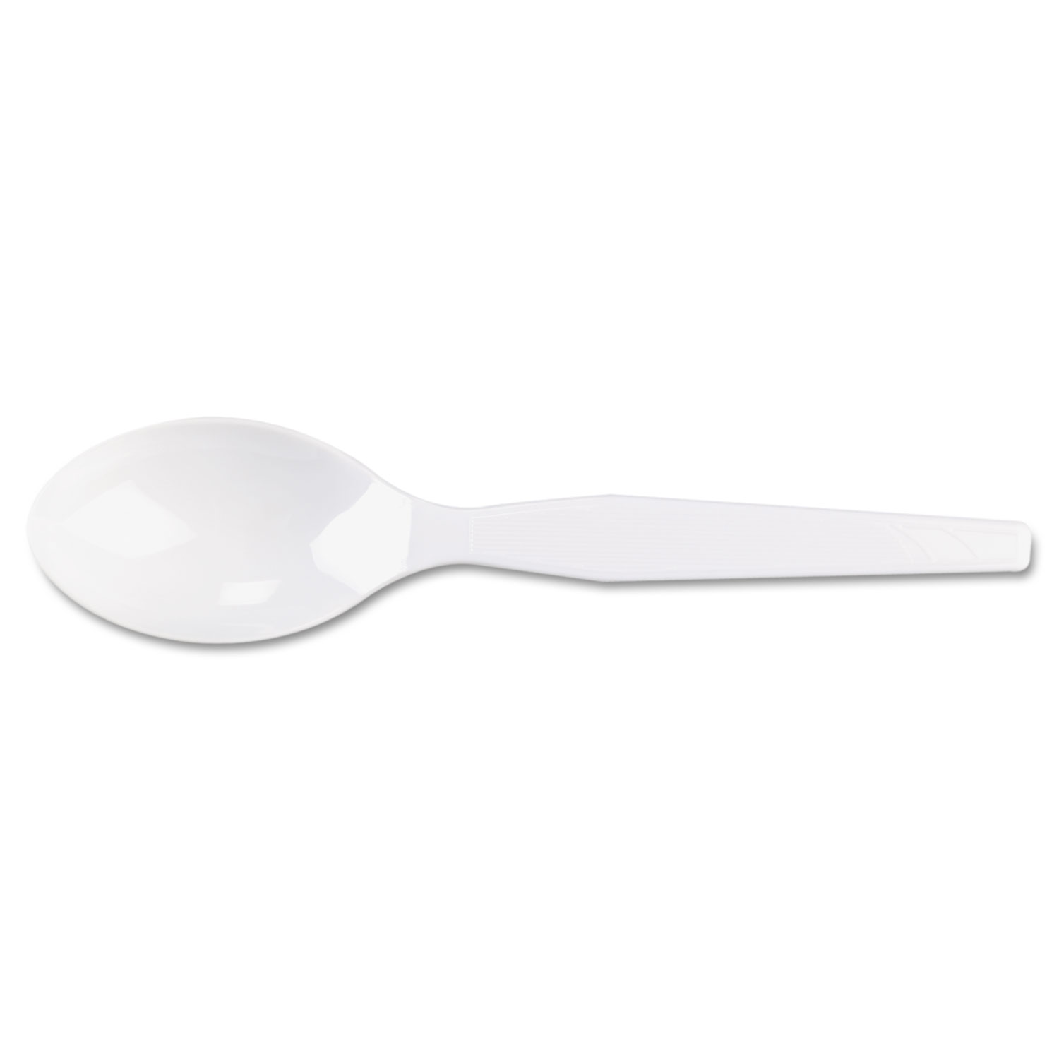  Dixie TM207 Plastic Cutlery, Heavy Mediumweight Teaspoons, White, 100/Box (DXETM207) 