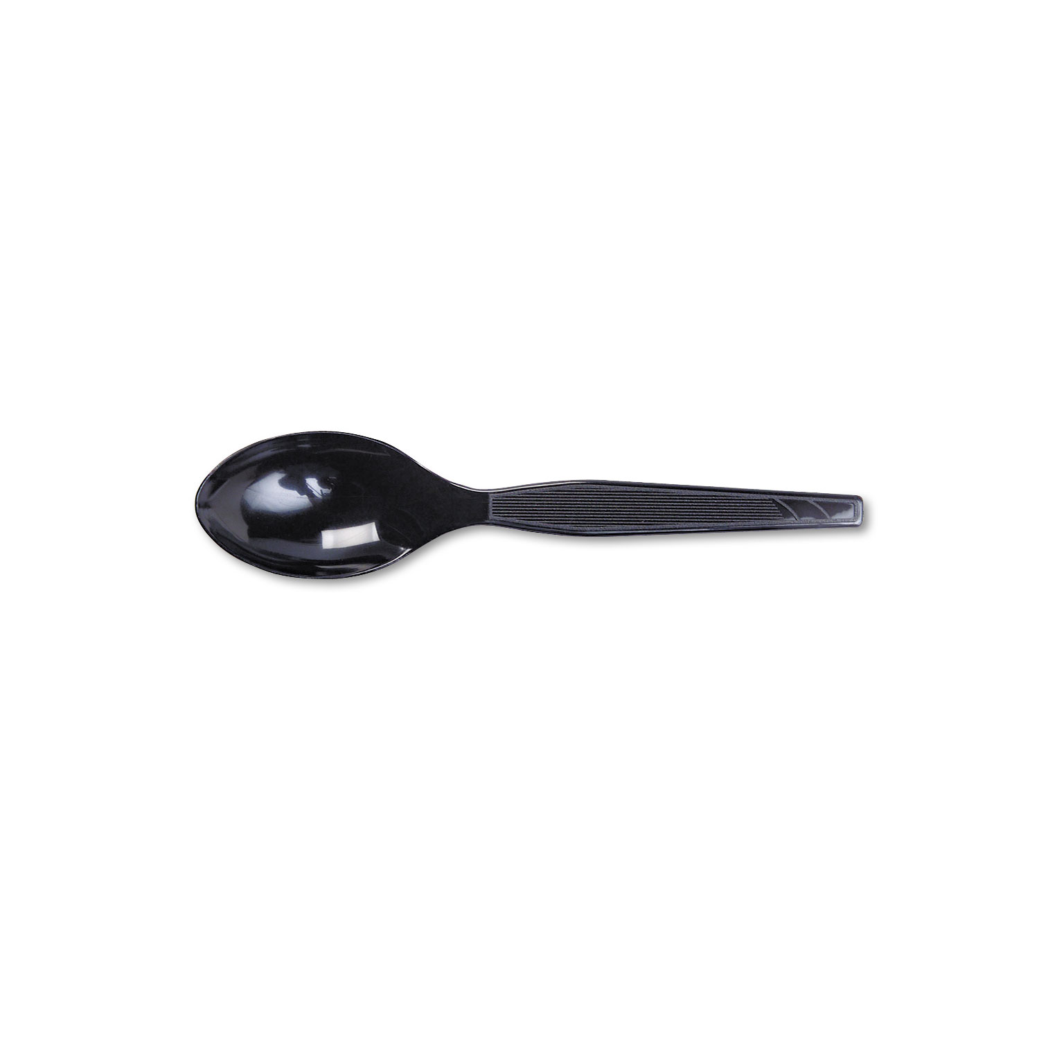  Dixie TM507 Plastic Cutlery, Heavy Mediumweight Teaspoons, Black, 100/Box (DXETM507) 