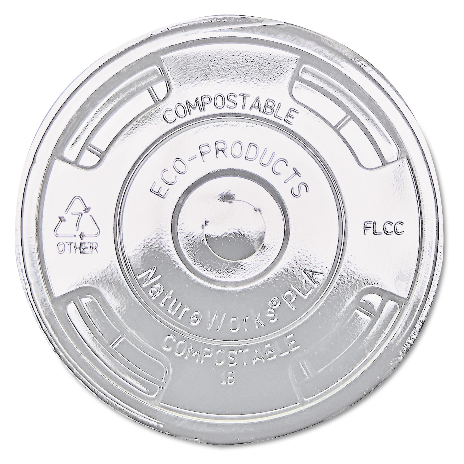  Eco-Products EP-FLCC GreenStripe Renewable & Compost Cold Cup Flat Lids, F/9-24oz., 100/PK, 10 PK/CT (ECOEPFLCC) 