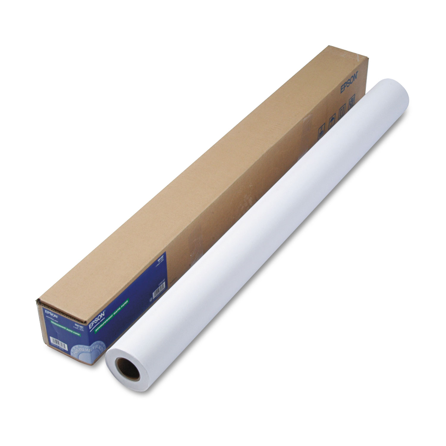  Epson S041387 Double Weight Matte Paper, 8 mil, 44 x 82 ft, Matte White (EPSS041387) 