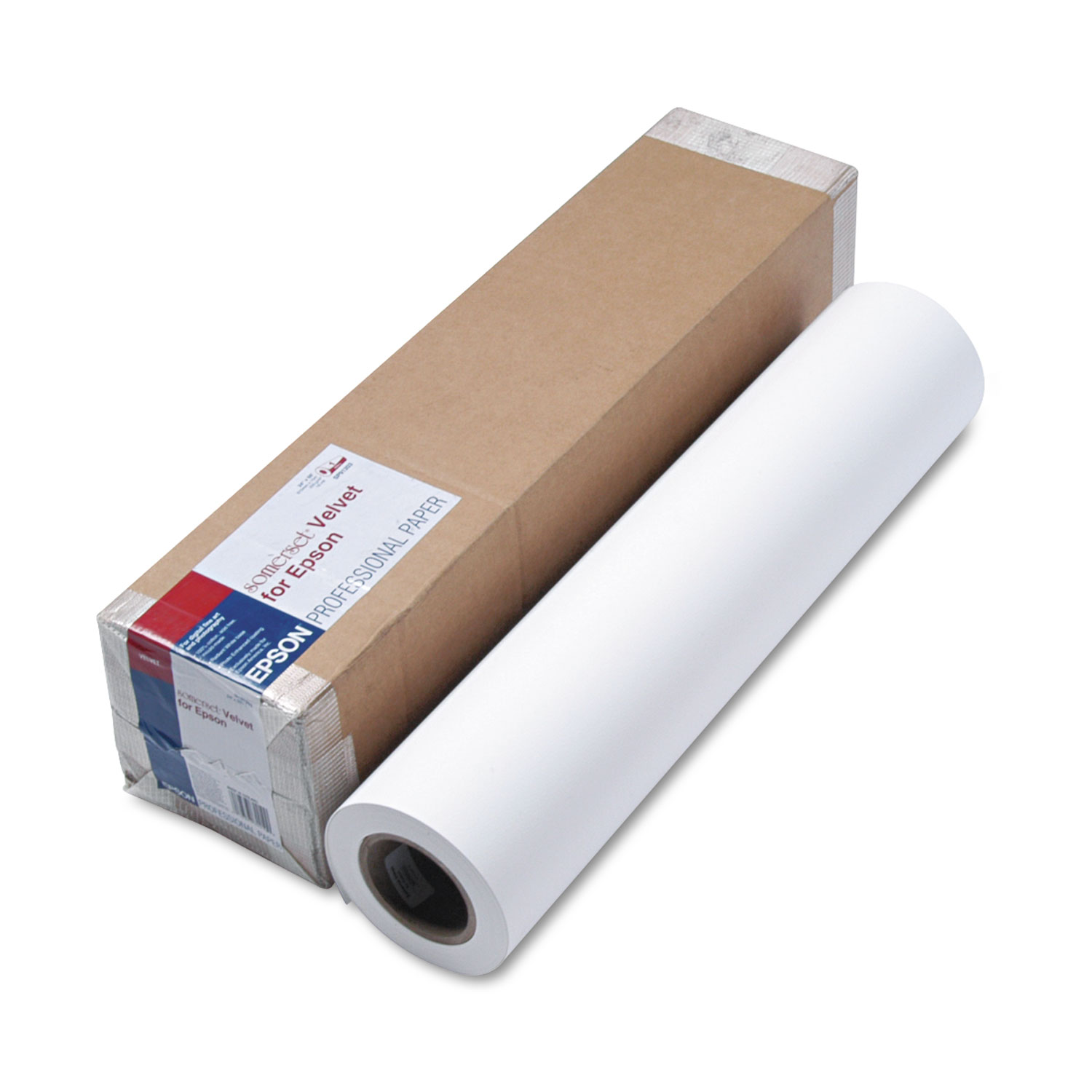  Epson SP91203 Somerset Velvet Paper Roll, 24 x 50 ft, White (EPSSP91203) 