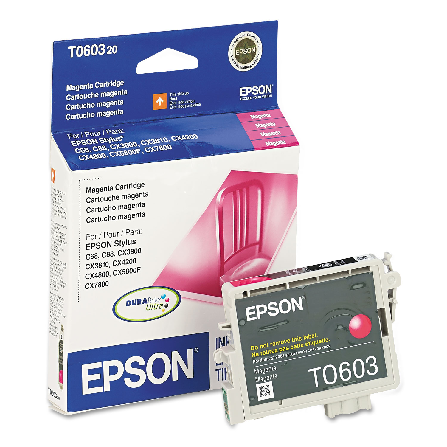  Epson T060320-S T060320S (60) DURABrite Ink, 450 Page-Yield, Magenta (EPST060320S) 
