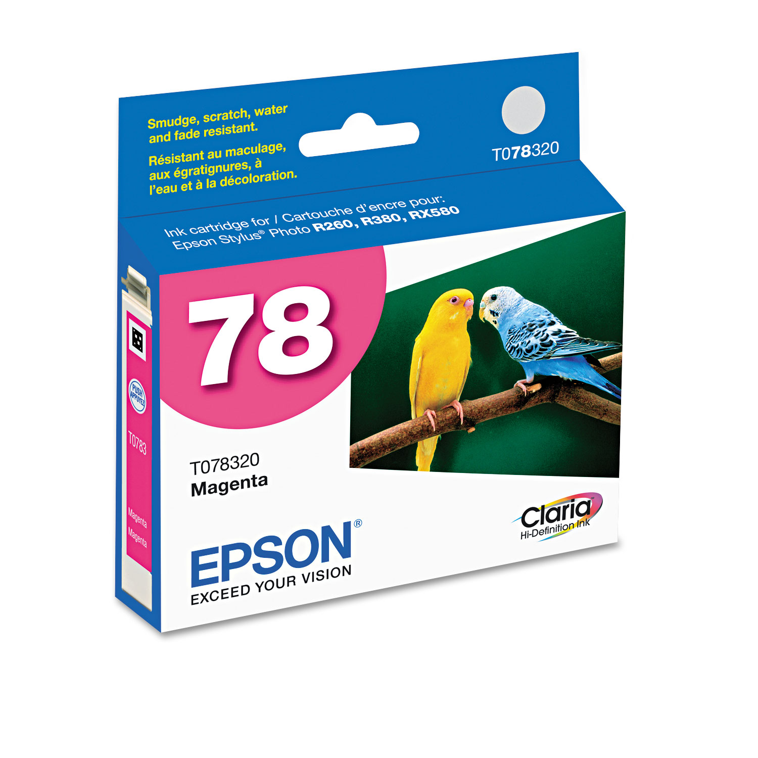  Epson T078320-S T078320S (78) Claria Ink, 430 Page-Yield, Magenta (EPST078320S) 