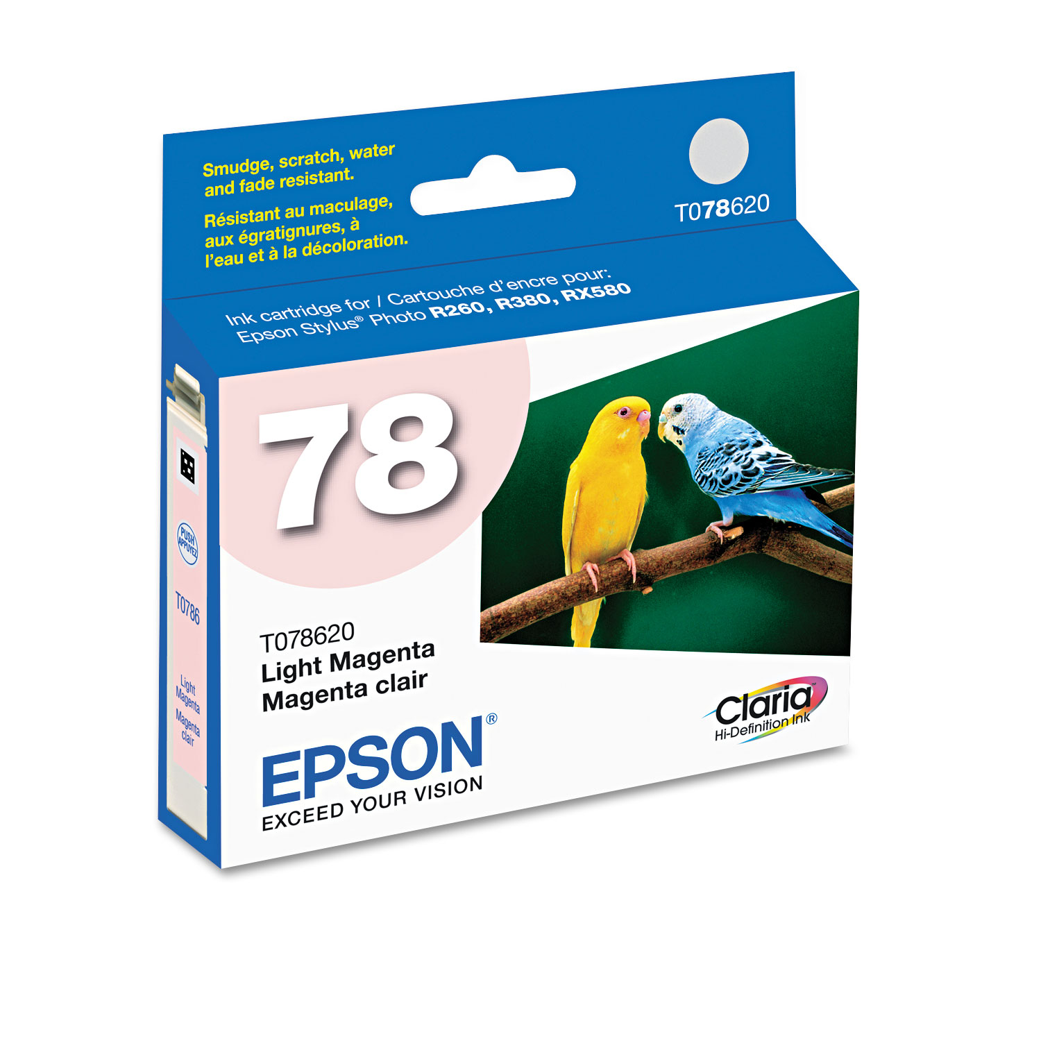  Epson T078620-S T078620S (78) Claria Ink, 430 Page-Yield, Light Magenta (EPST078620S) 