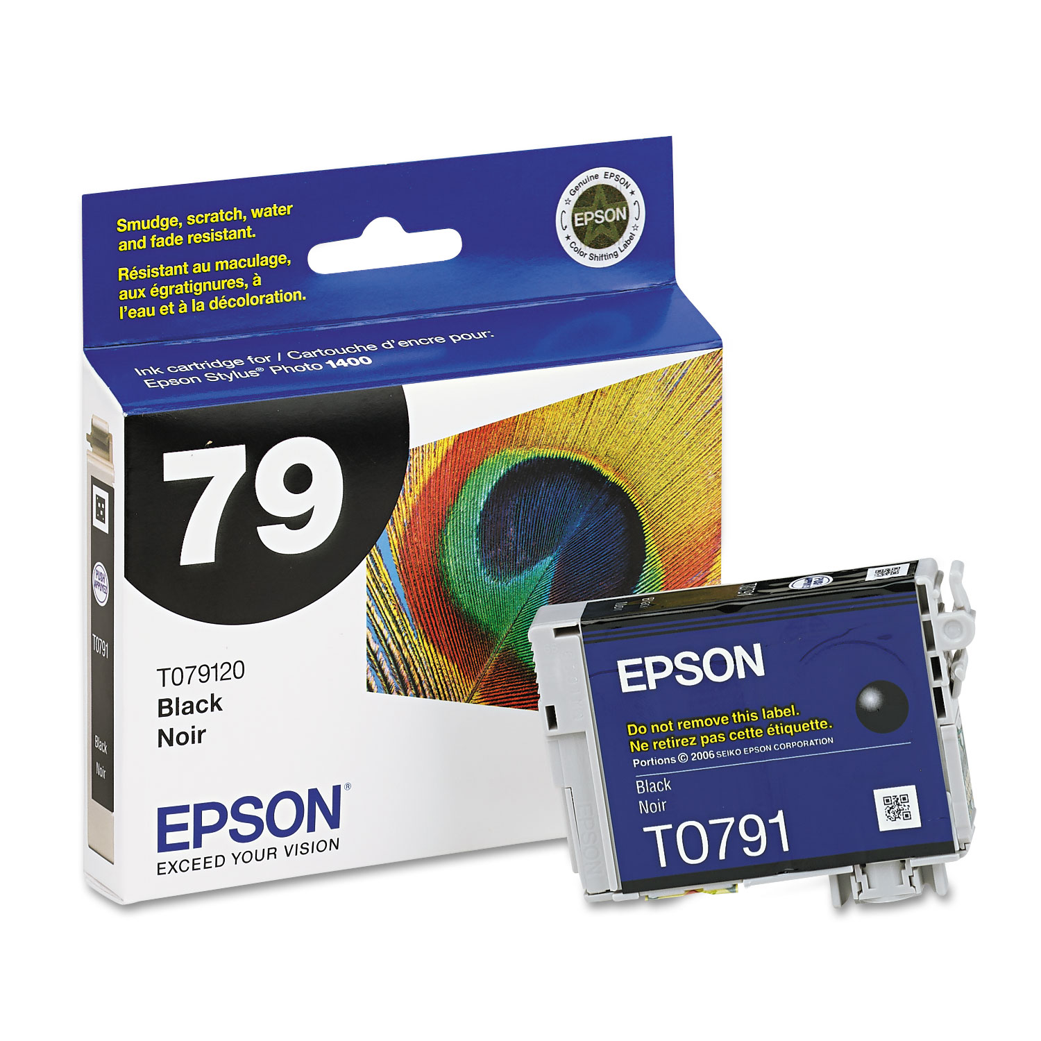  Epson T079120 T079120 (79) Claria High-Yield Ink, 470 Page-Yield, Black (EPST079120) 