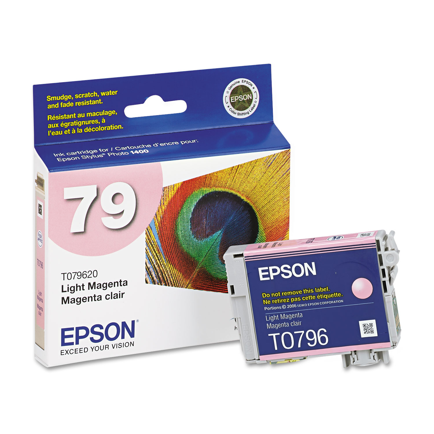  Epson T079620 T079620 (79) Claria High-Yield Ink, 810 Page-Yield, Light Magenta (EPST079620) 