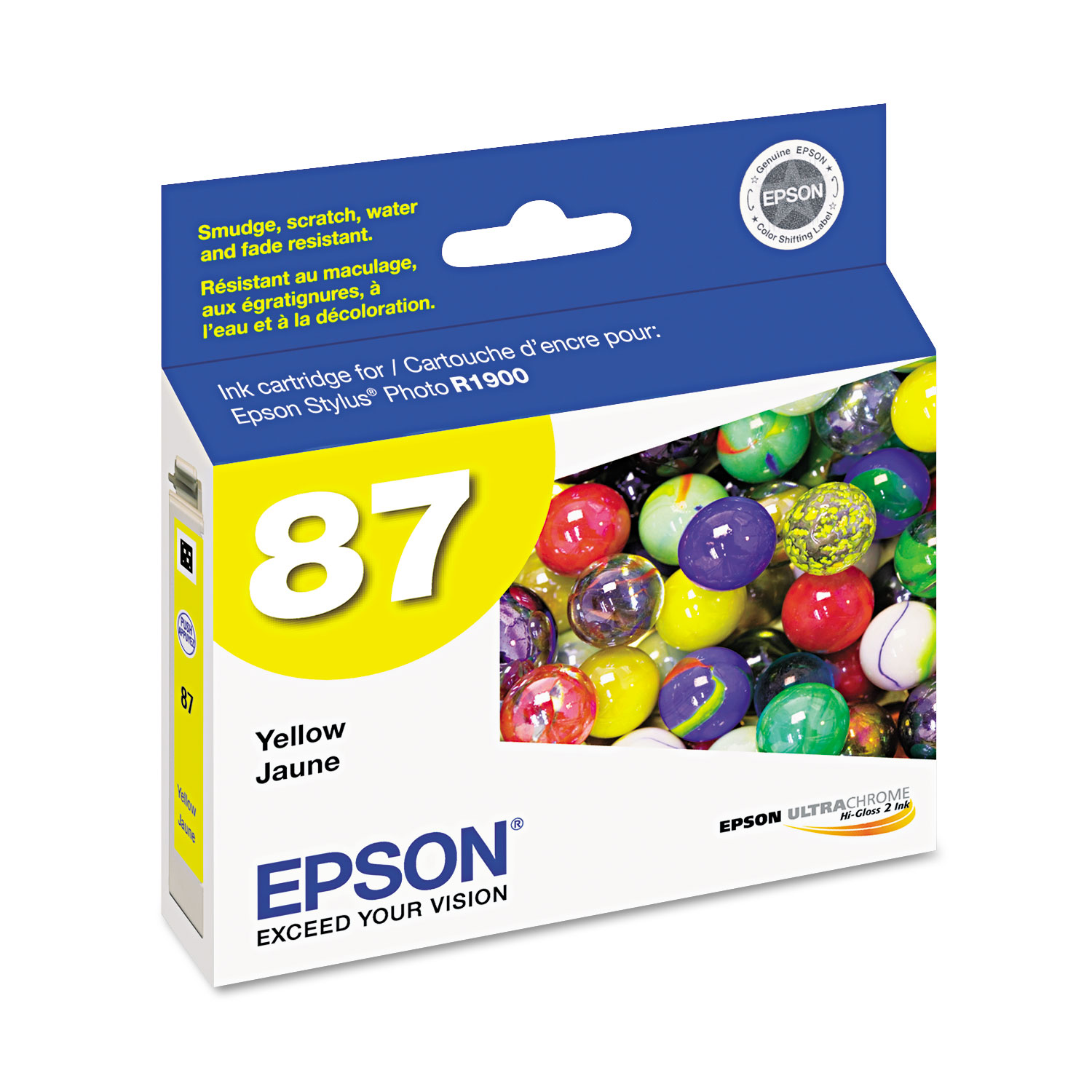  Epson T087420 T087420 (87) UltraChrome Hi-Gloss 2 Ink, Yellow (EPST087420) 