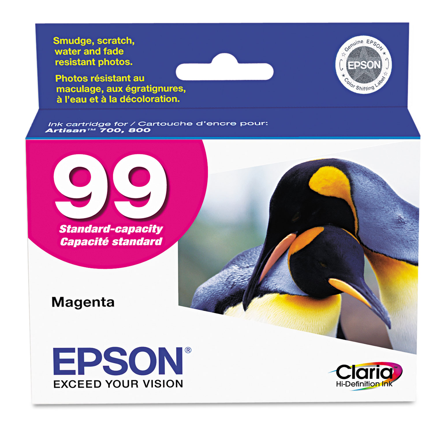  Epson T099320-S T099320S (99) Claria Ink, 450 Page-Yield, Magenta (EPST099320S) 