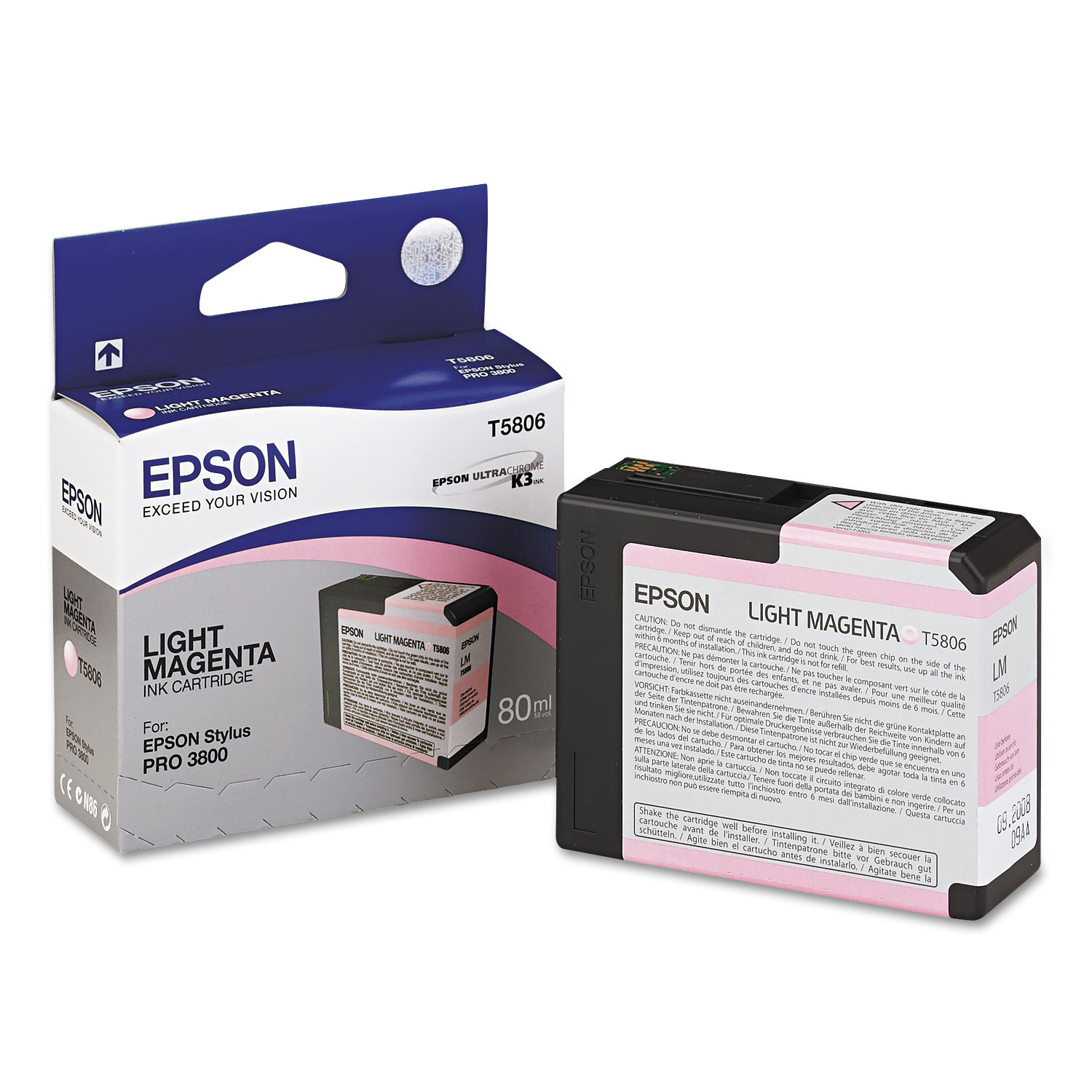  Epson T580600 T580600 UltraChrome K3 Ink, Light Magenta (EPST580600) 