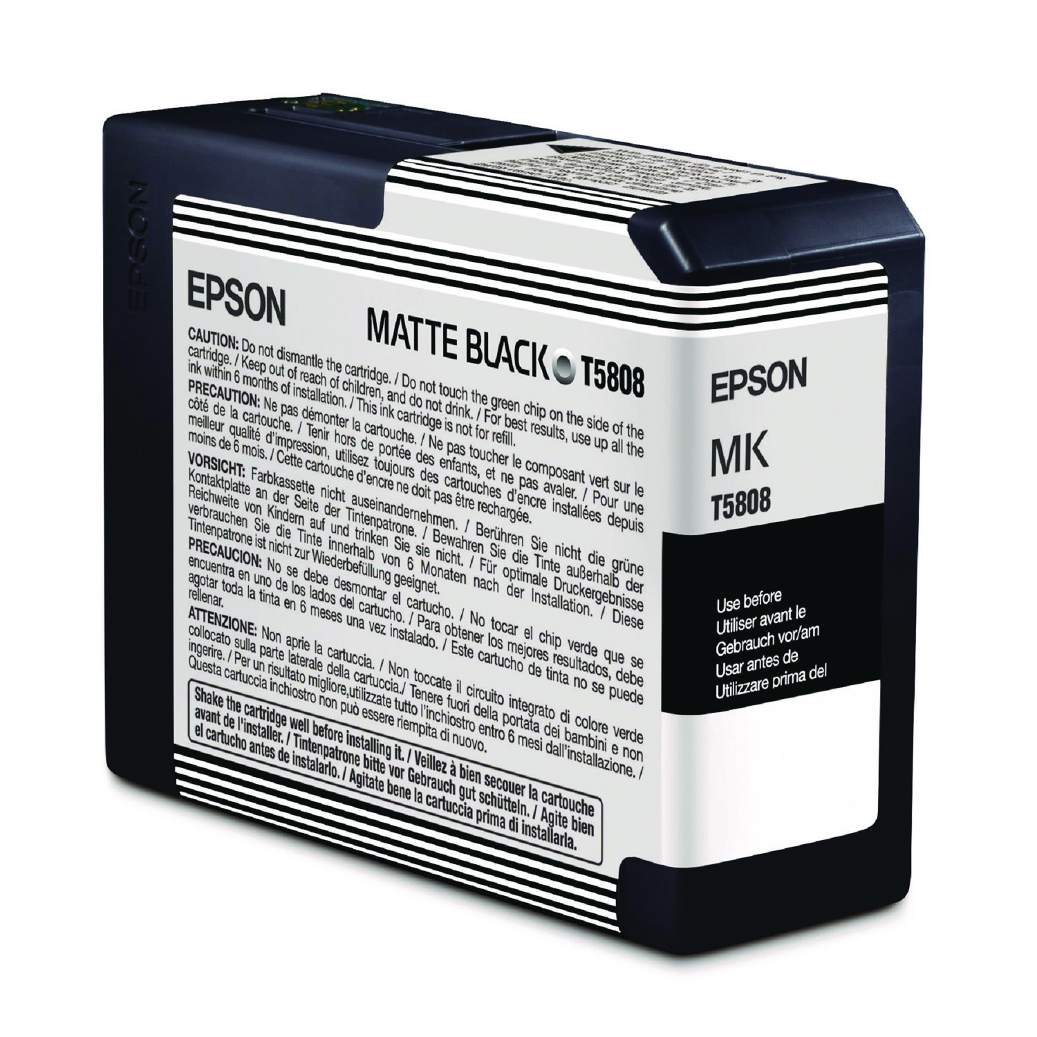  Epson T580800 T580800 UltraChrome K3 Ink, Matte Black (EPST580800) 