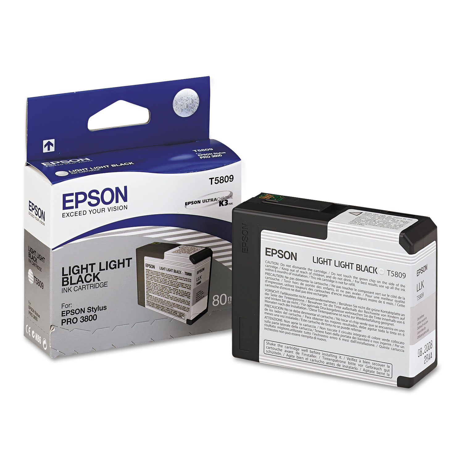  Epson T580900 T580900 UltraChrome K3 Ink, Light Light Black (EPST580900) 
