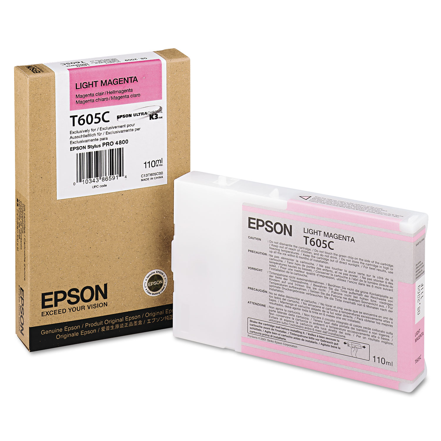  Epson T605C00 T605C00 Ink, Light Magenta (EPST605C00) 