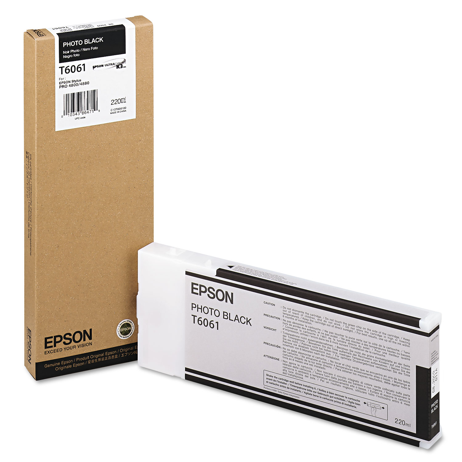  Epson T606100 T606100 (60) Ink, Photo Black (EPST606100) 