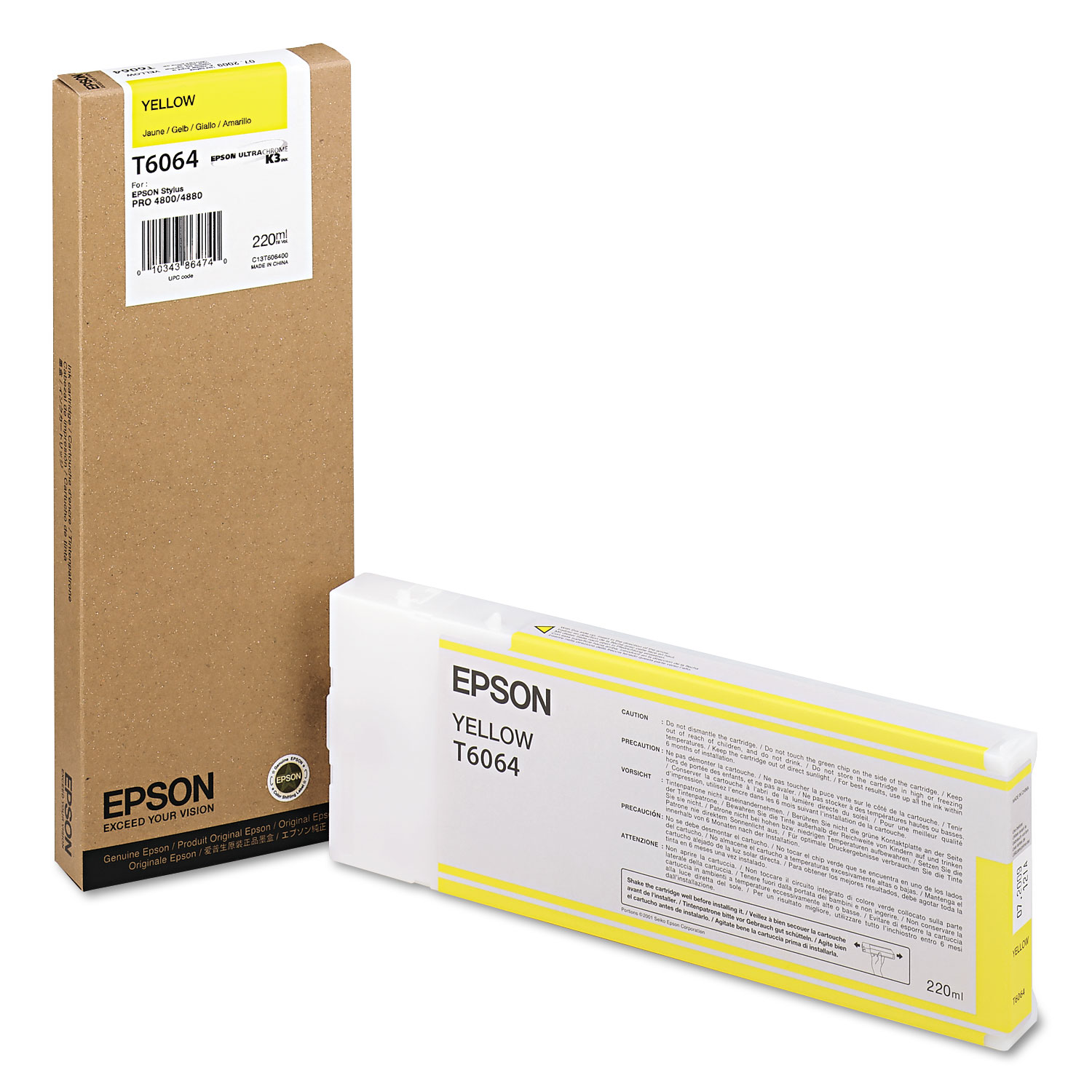  Epson T606400 T606400 (60) Ink, Yellow (EPST606400) 