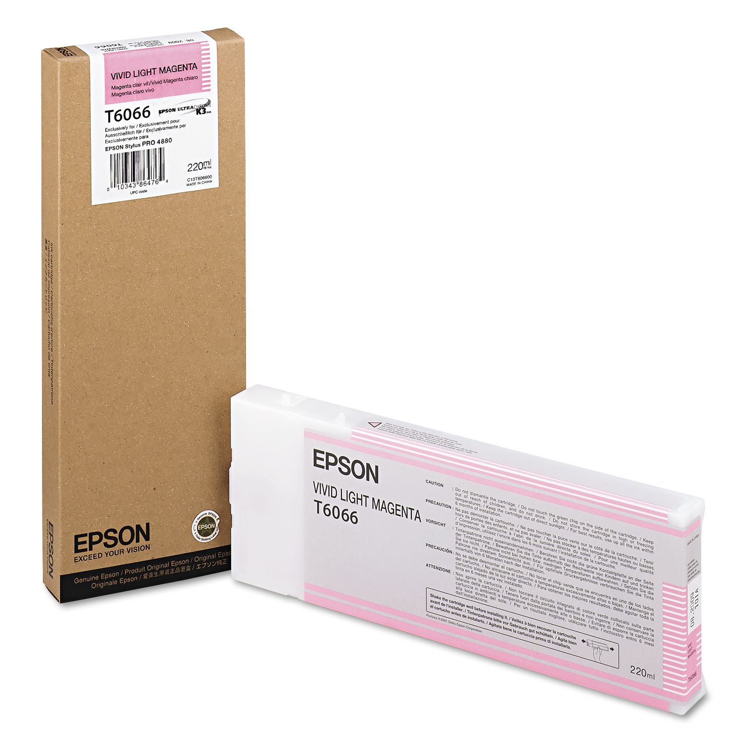  Epson T606600 T606600 (60) Ink, Vivid Light Magenta (EPST606600) 