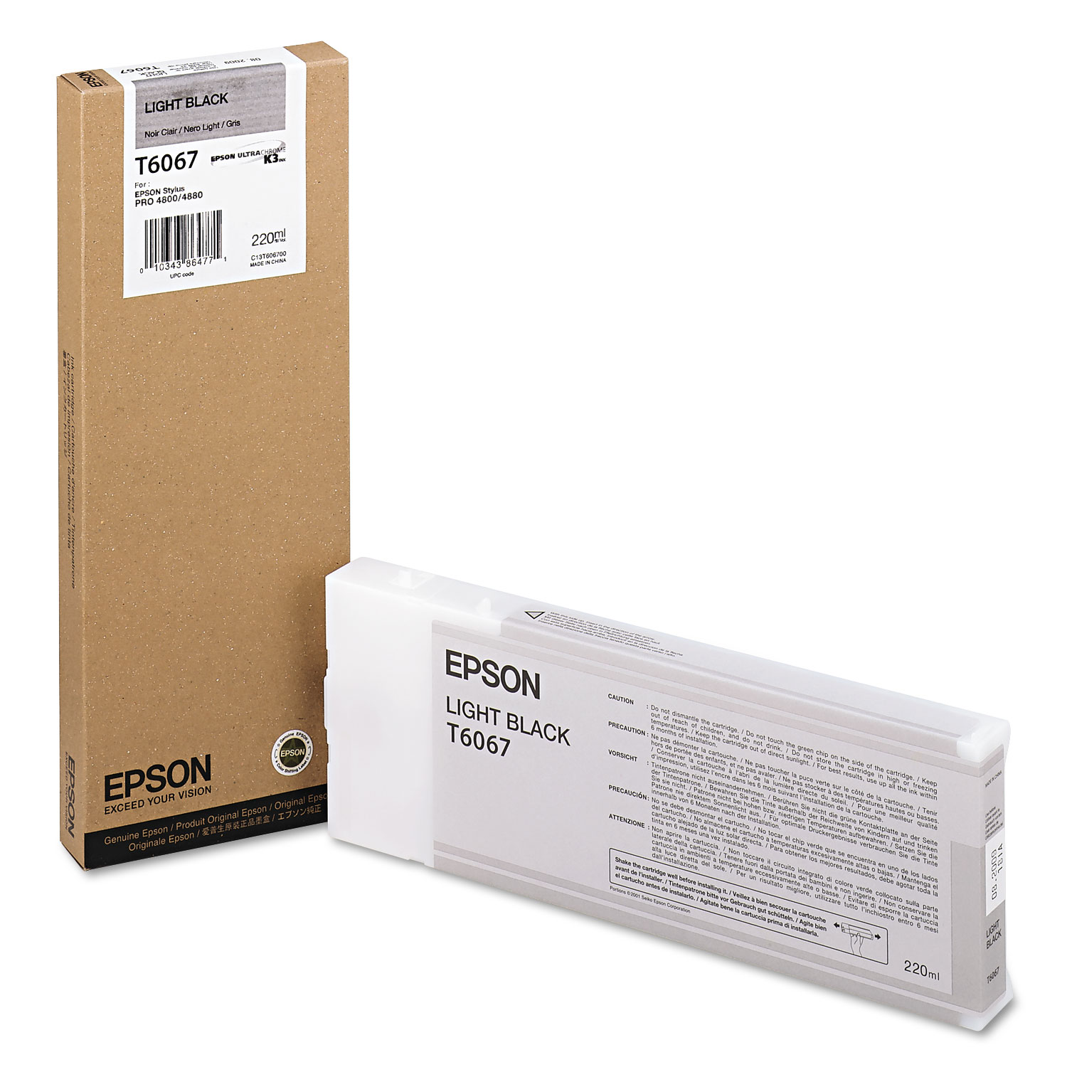  Epson T606700 T606700 (60) Ink, Light Black (EPST606700) 