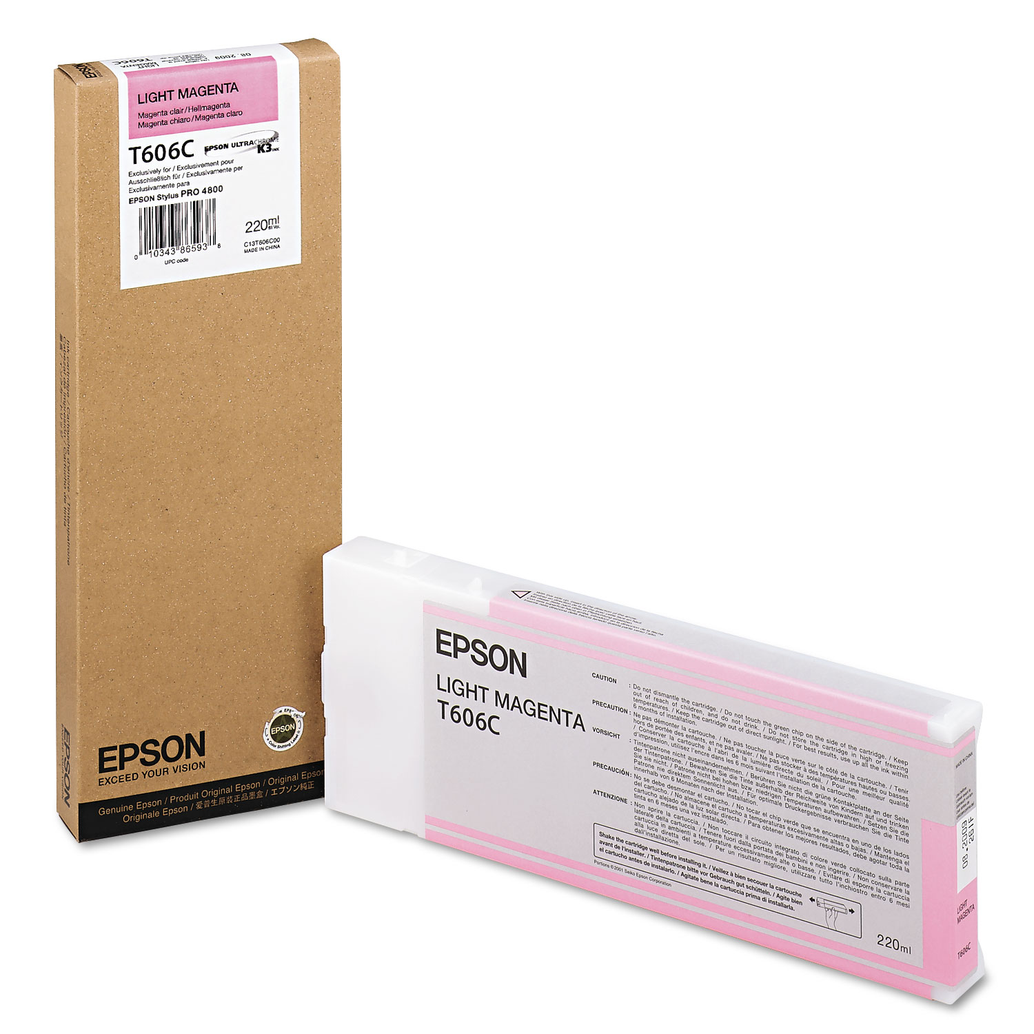  Epson T606C00 T606C00 Ink, Light Magenta (EPST606C00) 