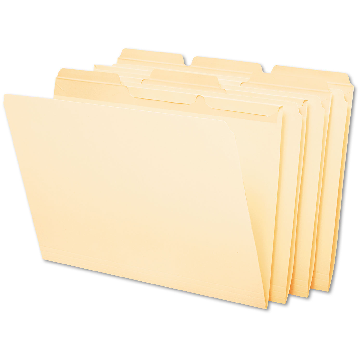 Ready-Tab File Folders, 1/3 Cut Top Tab, Letter, Manila, 50/Pack