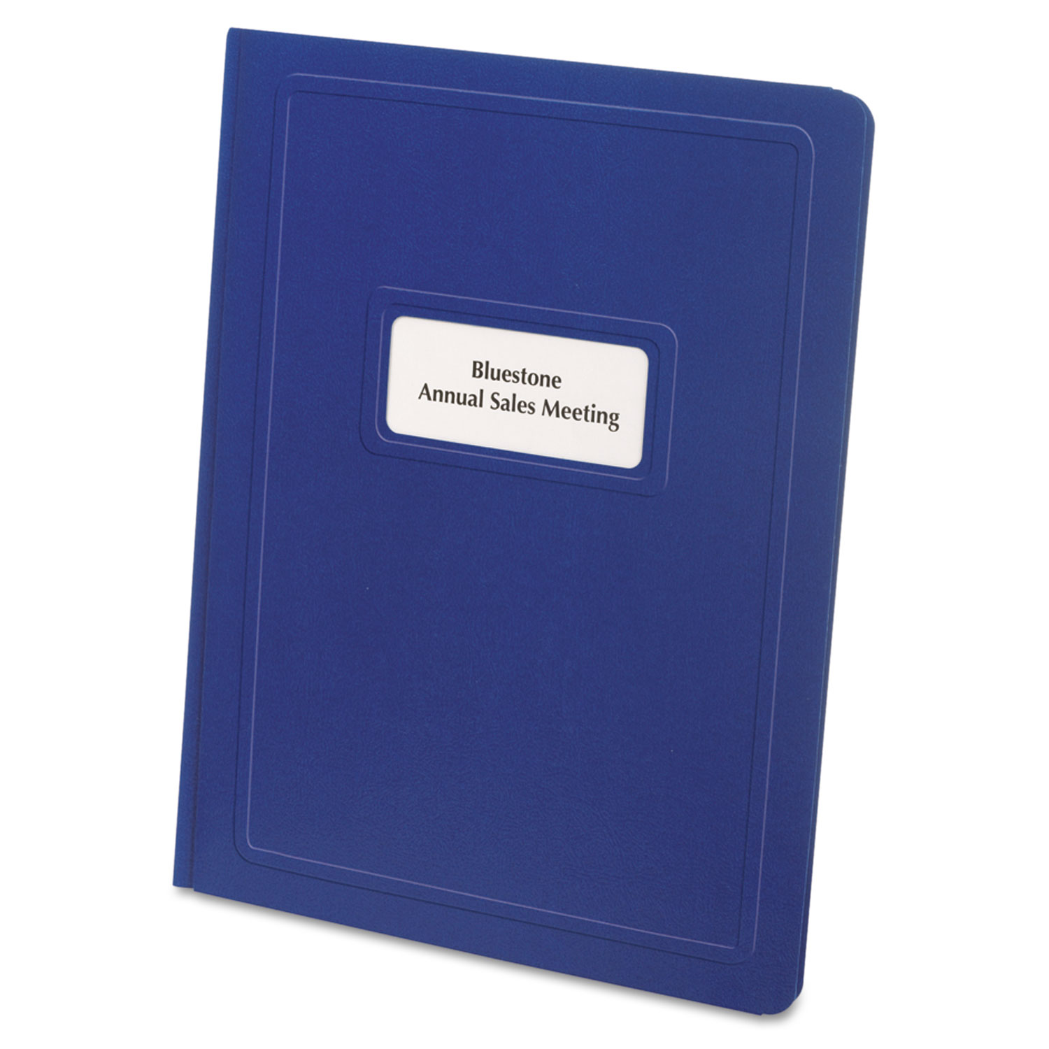 Report Cover, Title Window, 3 Fasteners, Letter, Royal Blue, 25/Box