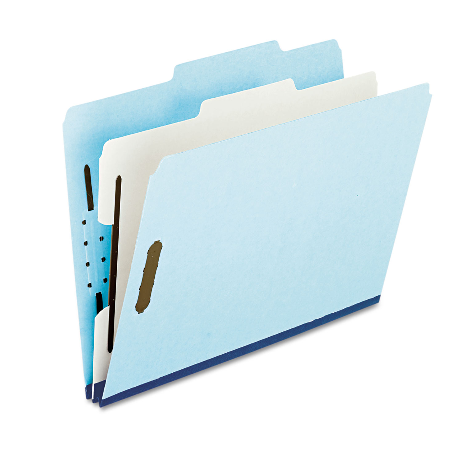 Four- and Six-Section Classification Folders, Letter, 2/5 Tab, , Blue, 10/Box
