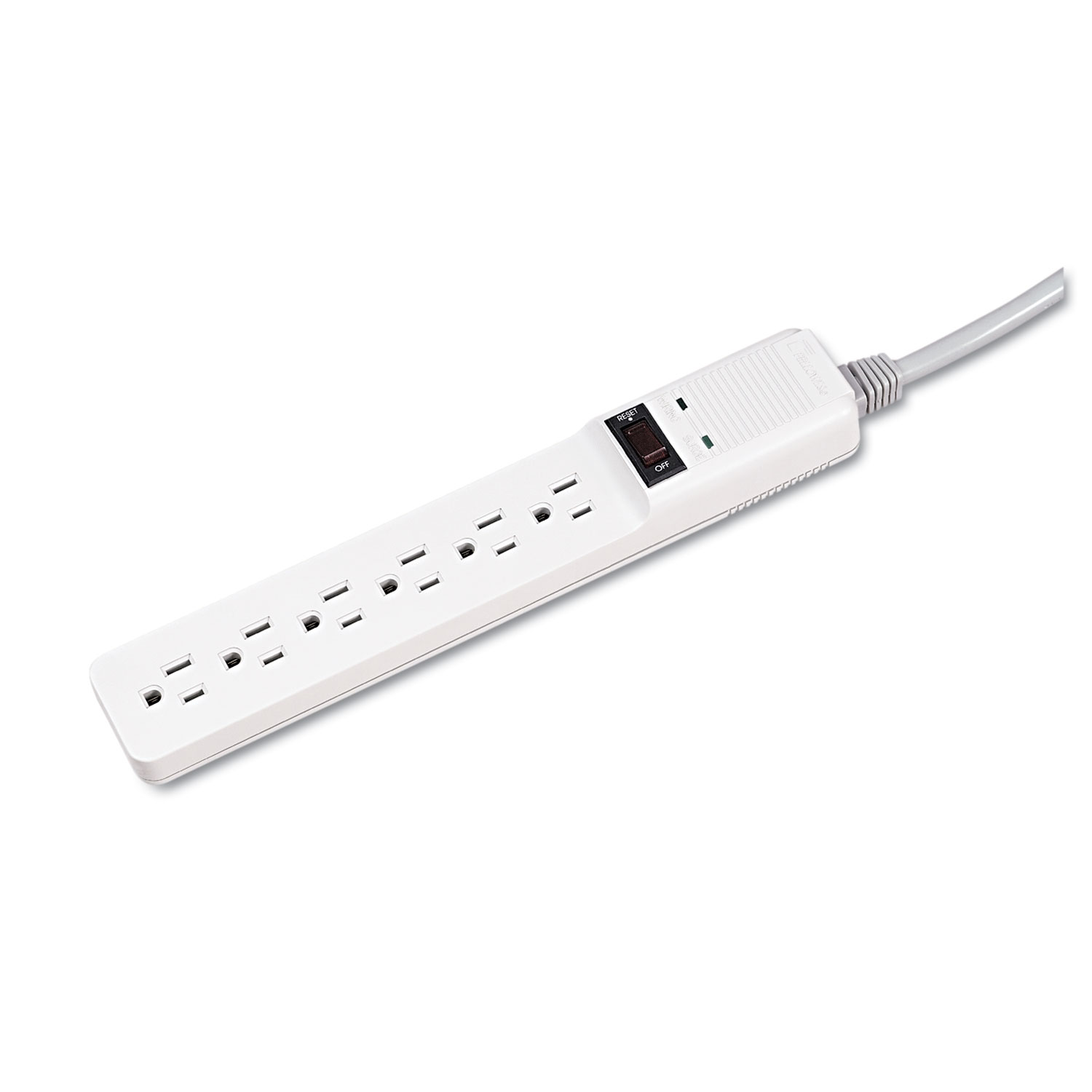  Fellowes 99012 Basic Home/Office Surge Protector, 6 Outlets, 6 ft Cord, 450 Joules, Platinum (FEL99012) 