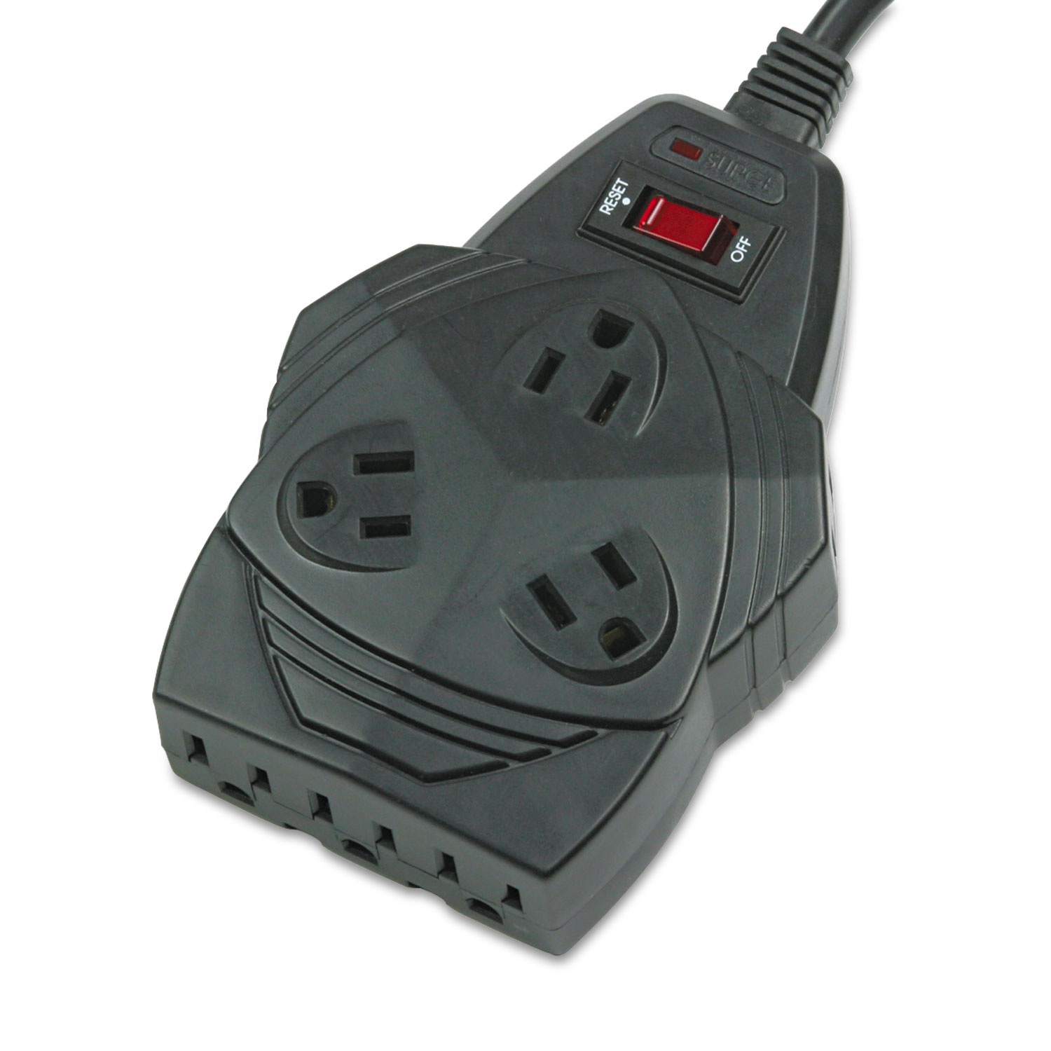  Fellowes 99090 Mighty 8 Surge Protector, 8 Outlets, 6 ft Cord, 1300 Joules, Black (FEL99090) 