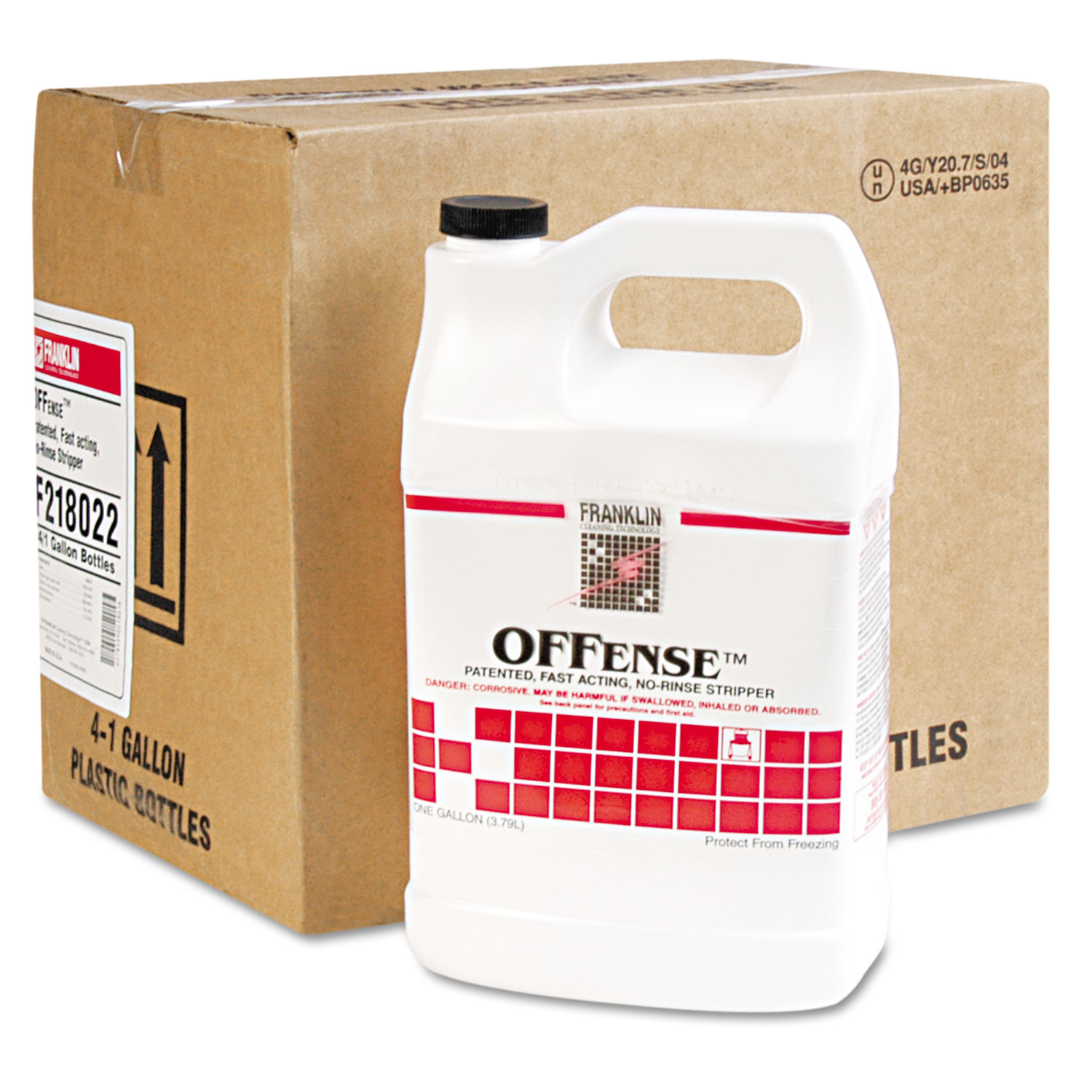 OFFense Floor Stripper, 1gal Bottle, 4/Carton