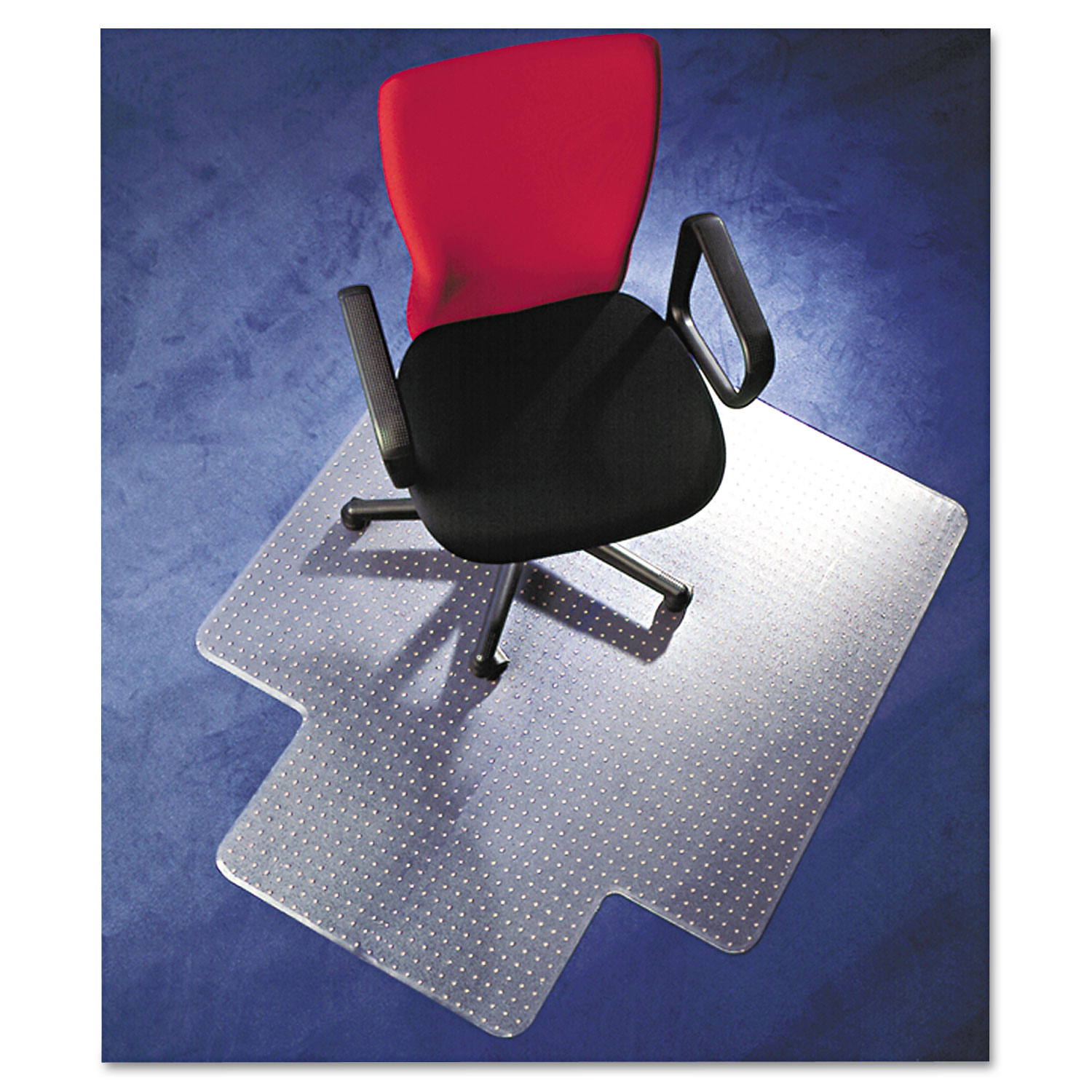 Cleartex Ultimat Polycarbonate Chair Mat for Low/Med Pile Carpet, 35 x 47, w/Lip
