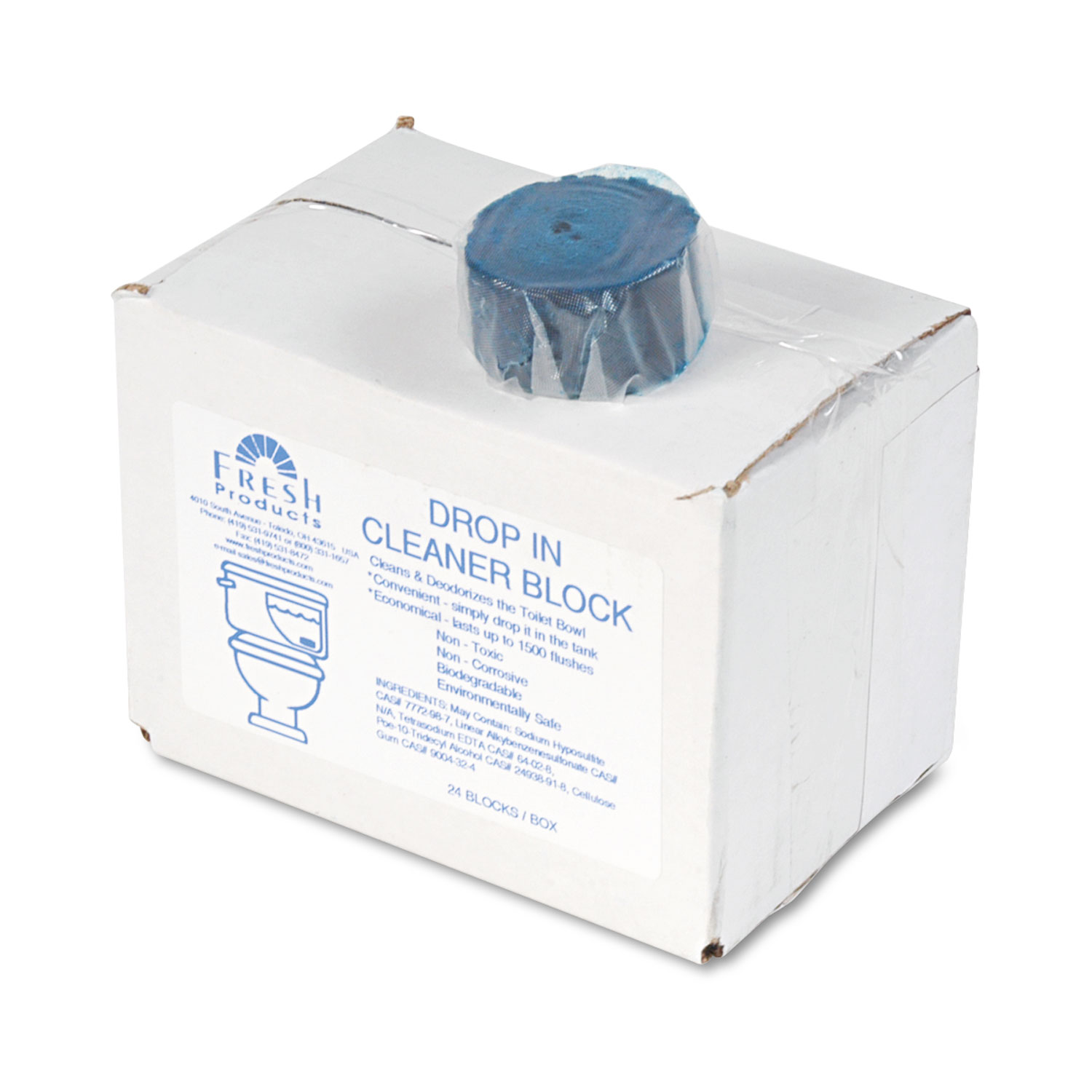 Fresh Products FRS 24-DI Drop-In Tank Non-Para Cleaner Block, 24/Box, 3 Boxes/Carton (FRS24DIFCT) 