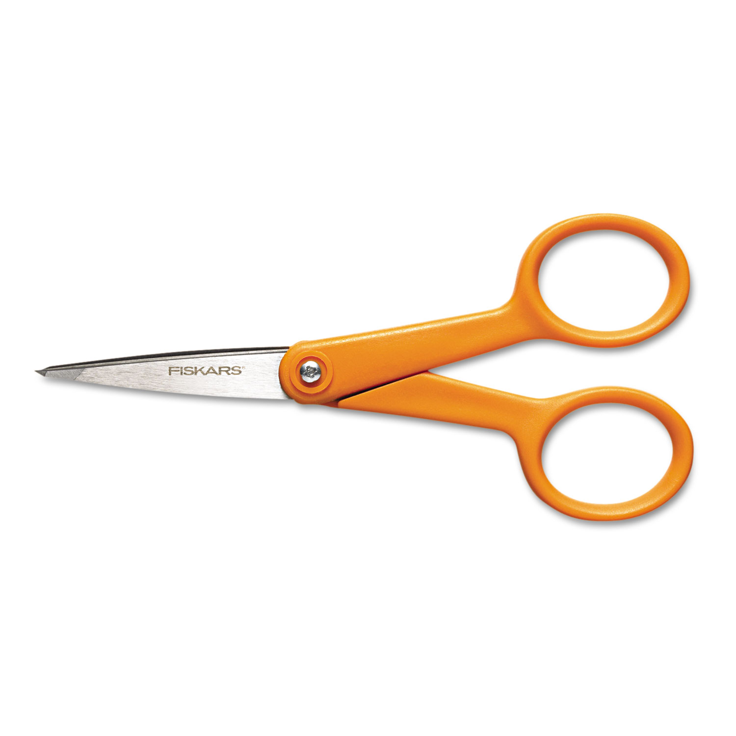  Fiskars 94817797J Home and Office Scissors, Pointed Tip, 5 Long, 1.88 Cut Length, Orange Straight Handle (FSK94817797J) 