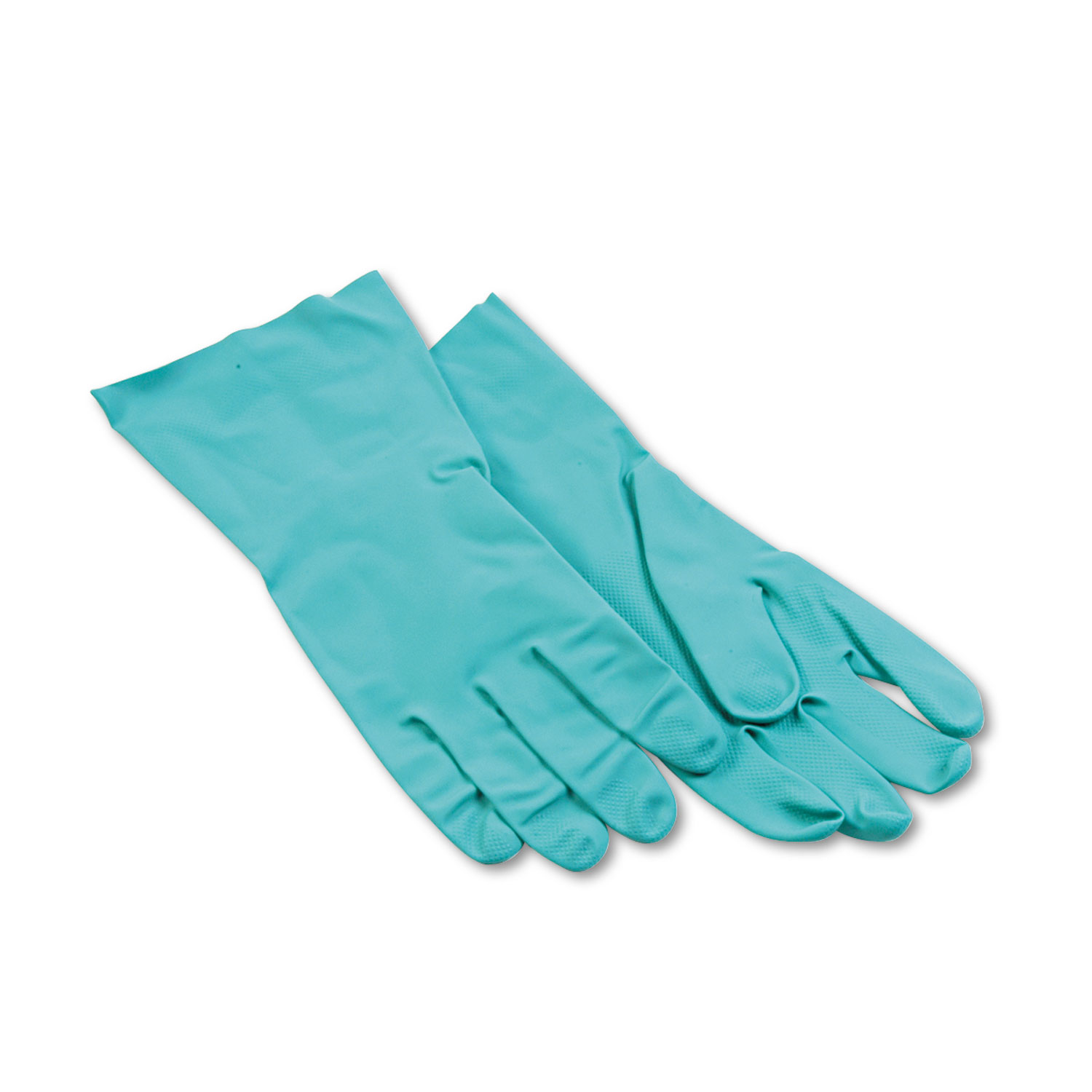  Boardwalk BWK183L Nitrile Flock-Lined Gloves, Large, Green, Dozen (BWK183L) 