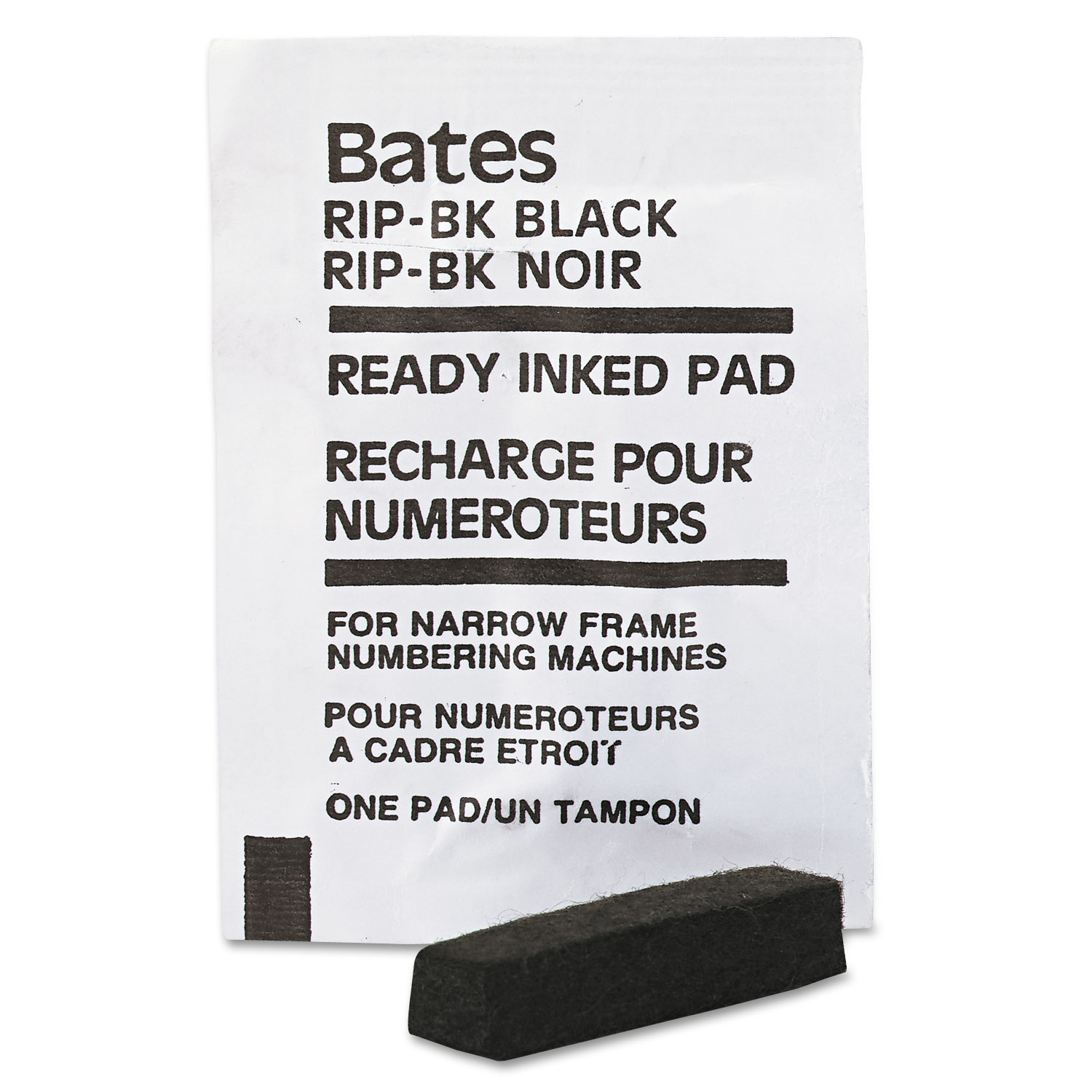  Bates 9808196 Ready-Inked Pad for Multiple/Lever Movement Numbering Machine, Black (AVT9808196) 