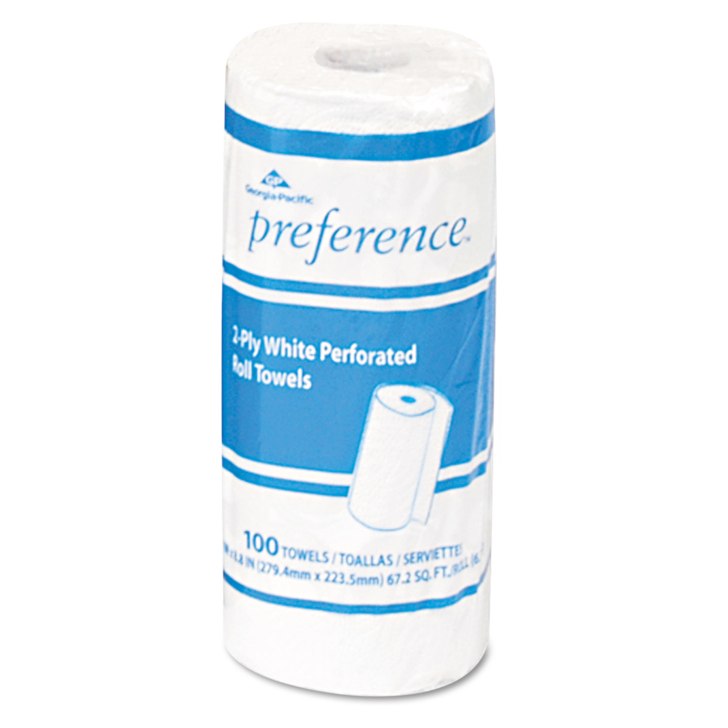 Perforated Paper Towel Roll, 11 x 8 7/8, White, 100 Sheets/Roll