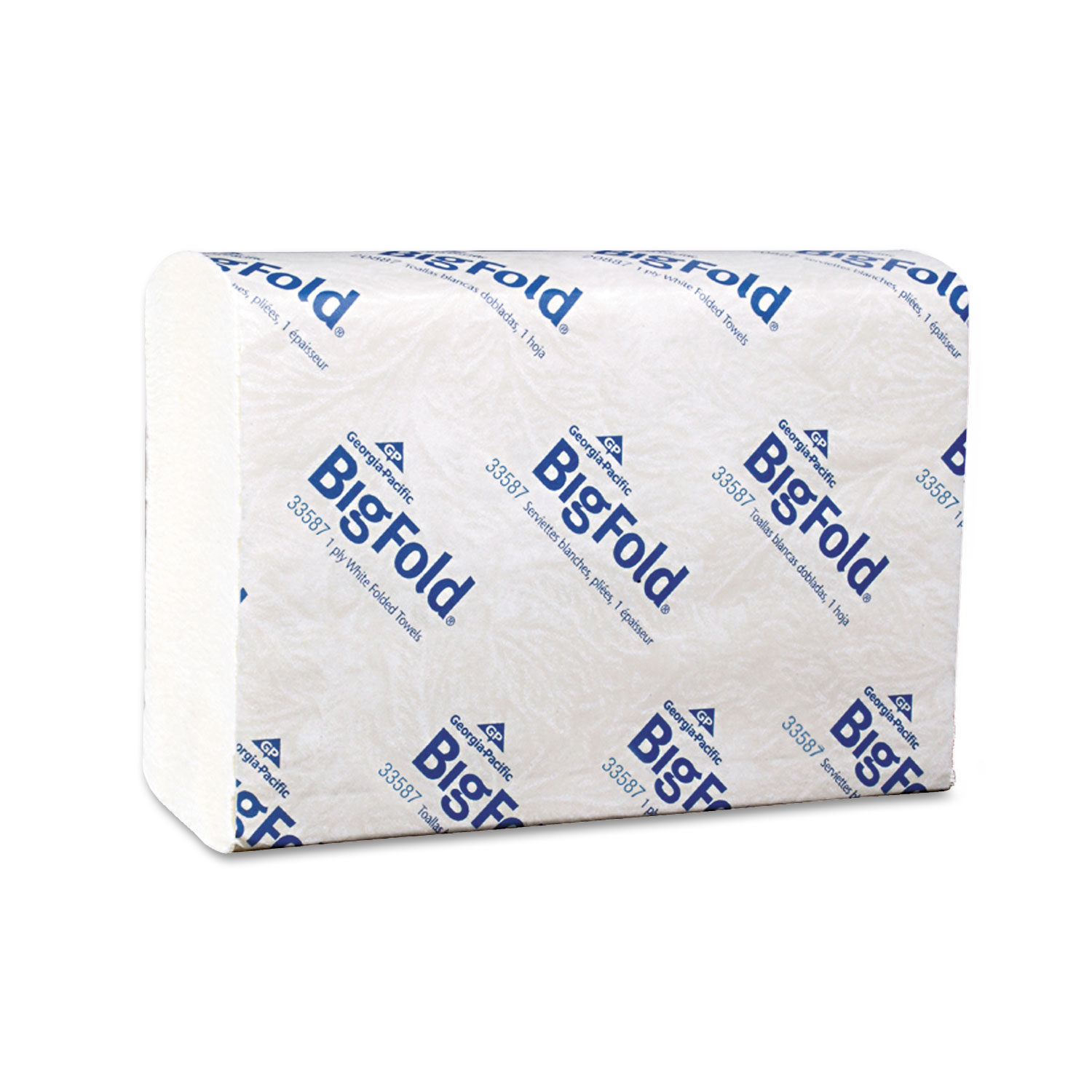 BigFold Paper Towels, 10 1/5 x 10 4/5, White, 220/Pack, 10 Packs/Carton