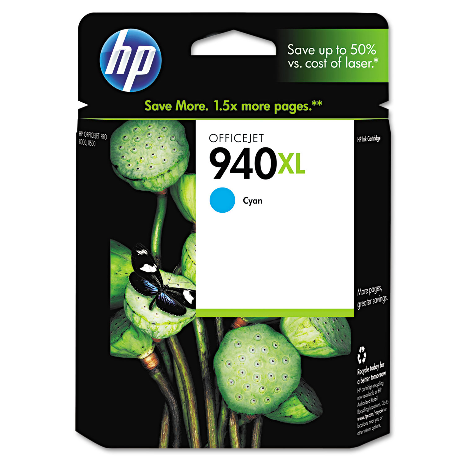 HP C4907AN HP 940XL, (C4907AN) High Yield Cyan Original Ink Cartridge (HEWC4907AN) 
