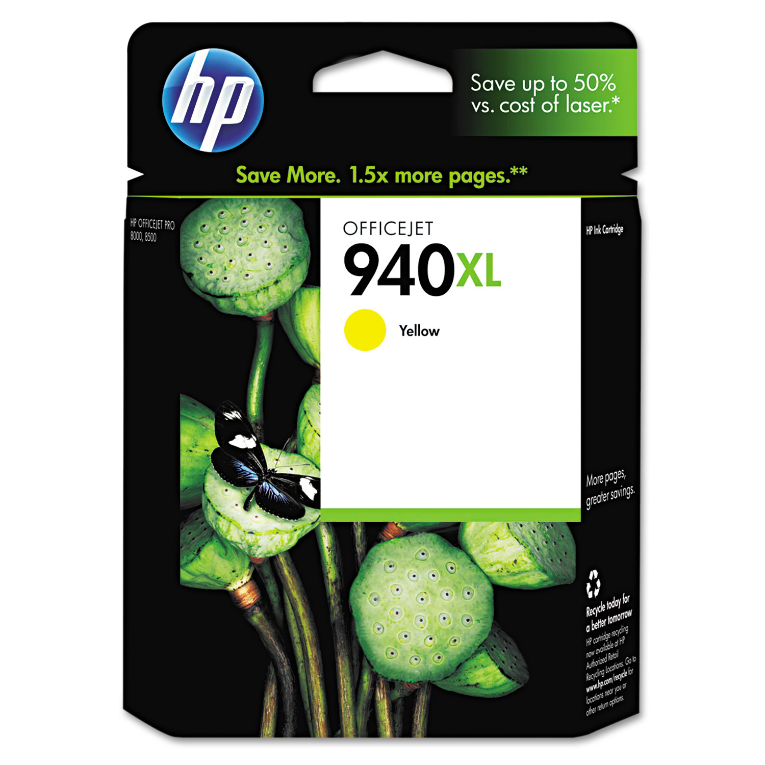  HP C4909AN HP 940XL, (C4909AN) High Yield Yellow Original Ink Cartridge (HEWC4909AN) 