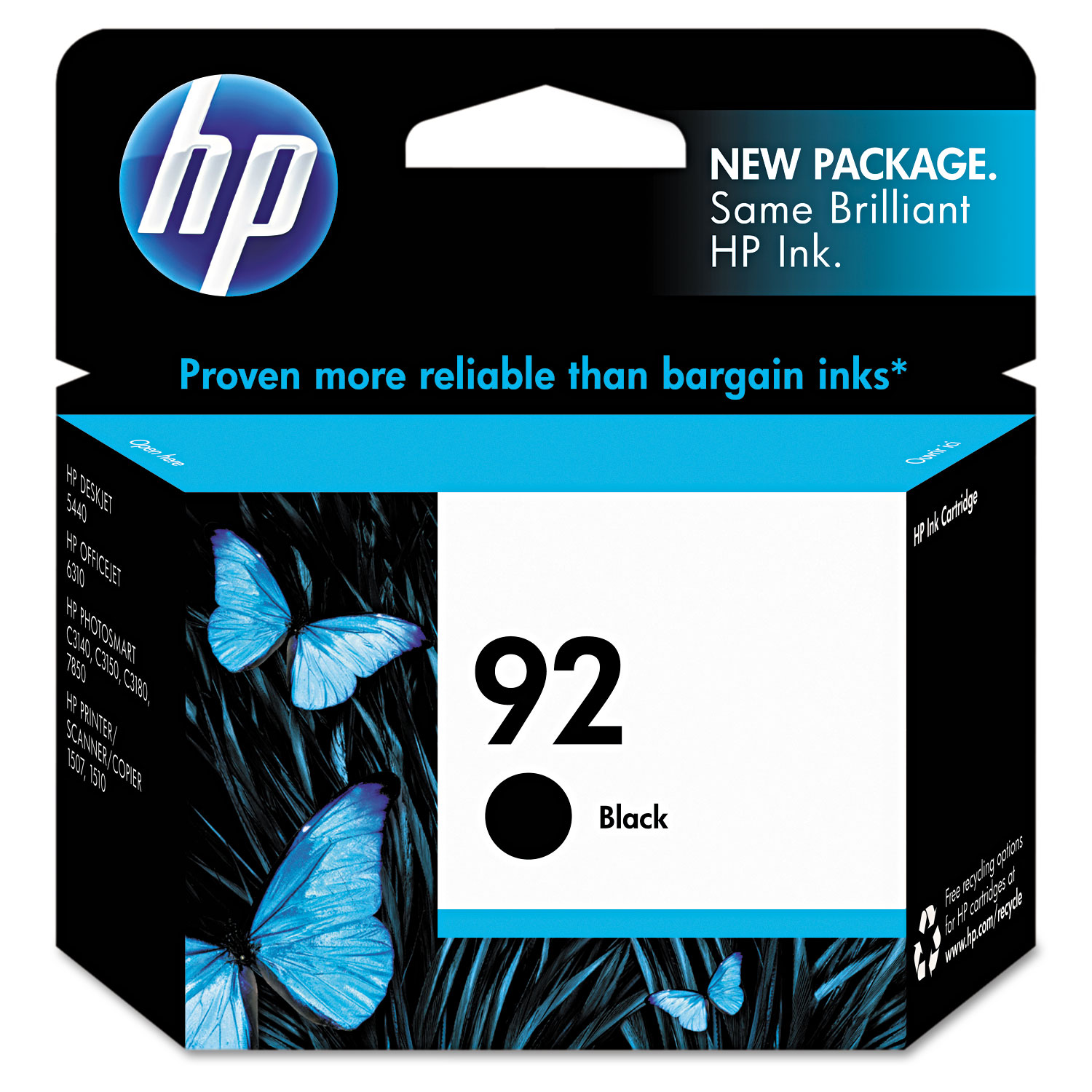  HP C9362WN HP 92, (C9362WN) Black Original Ink Cartridge (HEWC9362WN) 