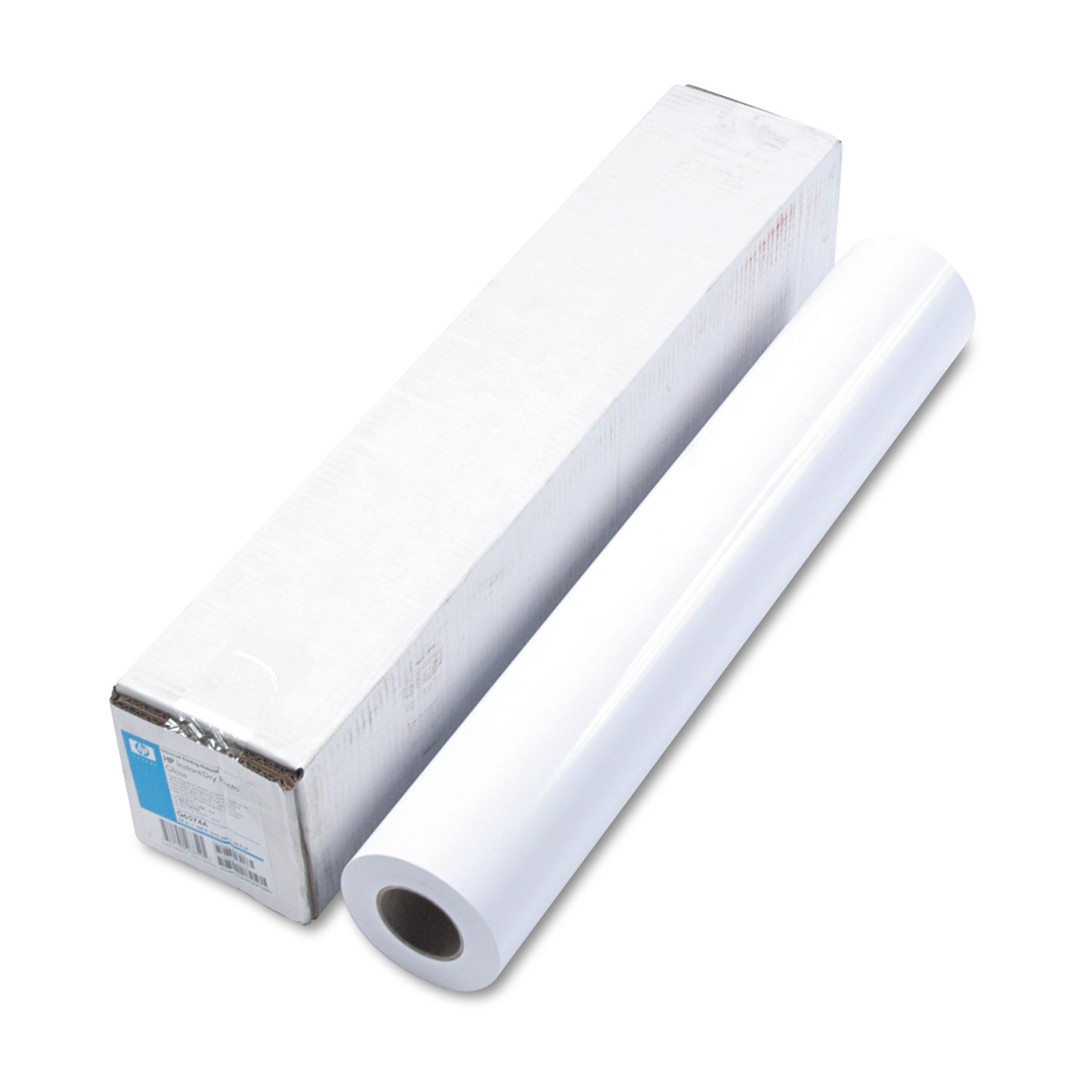  HP Q6574A DesignJet Large Format Paper for Inkjet Prints, 7 mil, 24 x 100 ft, Gloss White (HEWQ6574A) 
