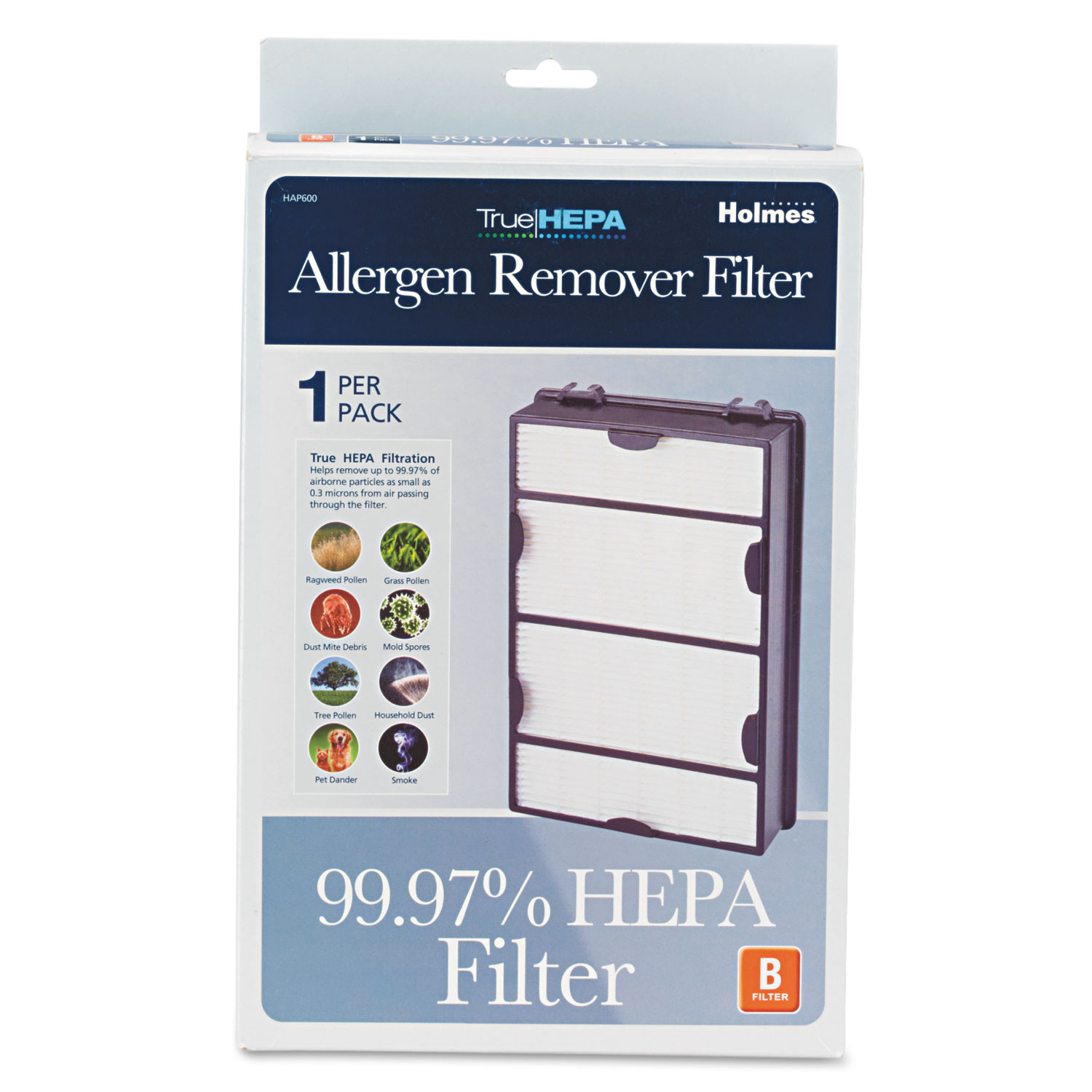  Holmes HAPF600MU31 Replacement Modular HEPA Filter for Air Purifiers, 10 x 6 1/2 x 2 (HLSHAPF600MU3) 
