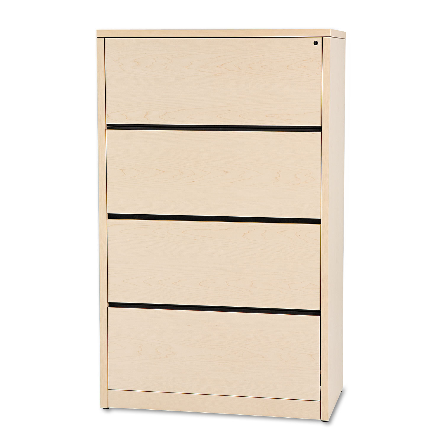 10500 Series Four-Drawer Lateral File, 36w x 20d x 59-1/8h, Natural Maple