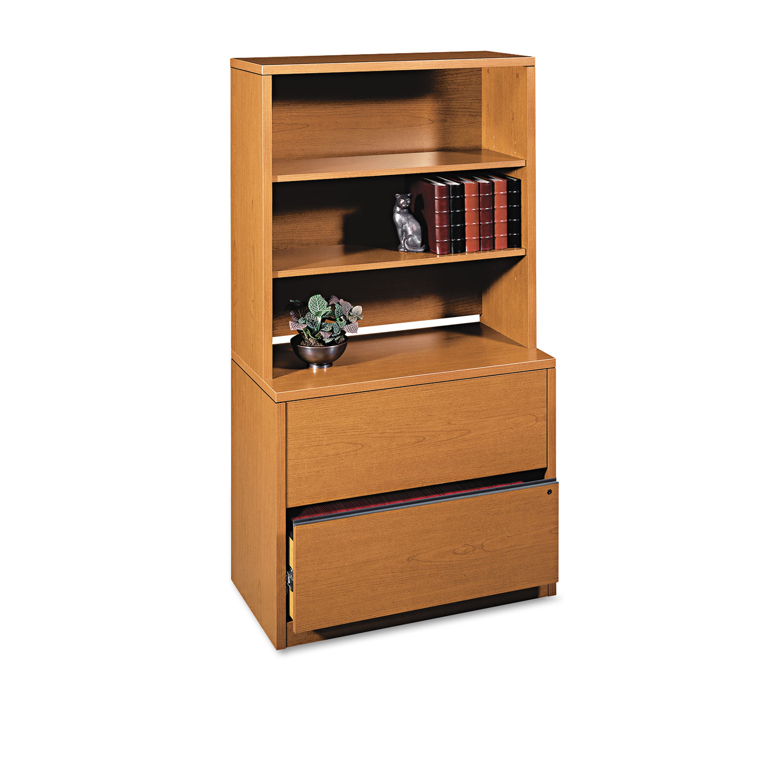 10500 Series Bookcase Hutch, 36w x 14-5/8d x 37-1/8h, Bourbon Cherry