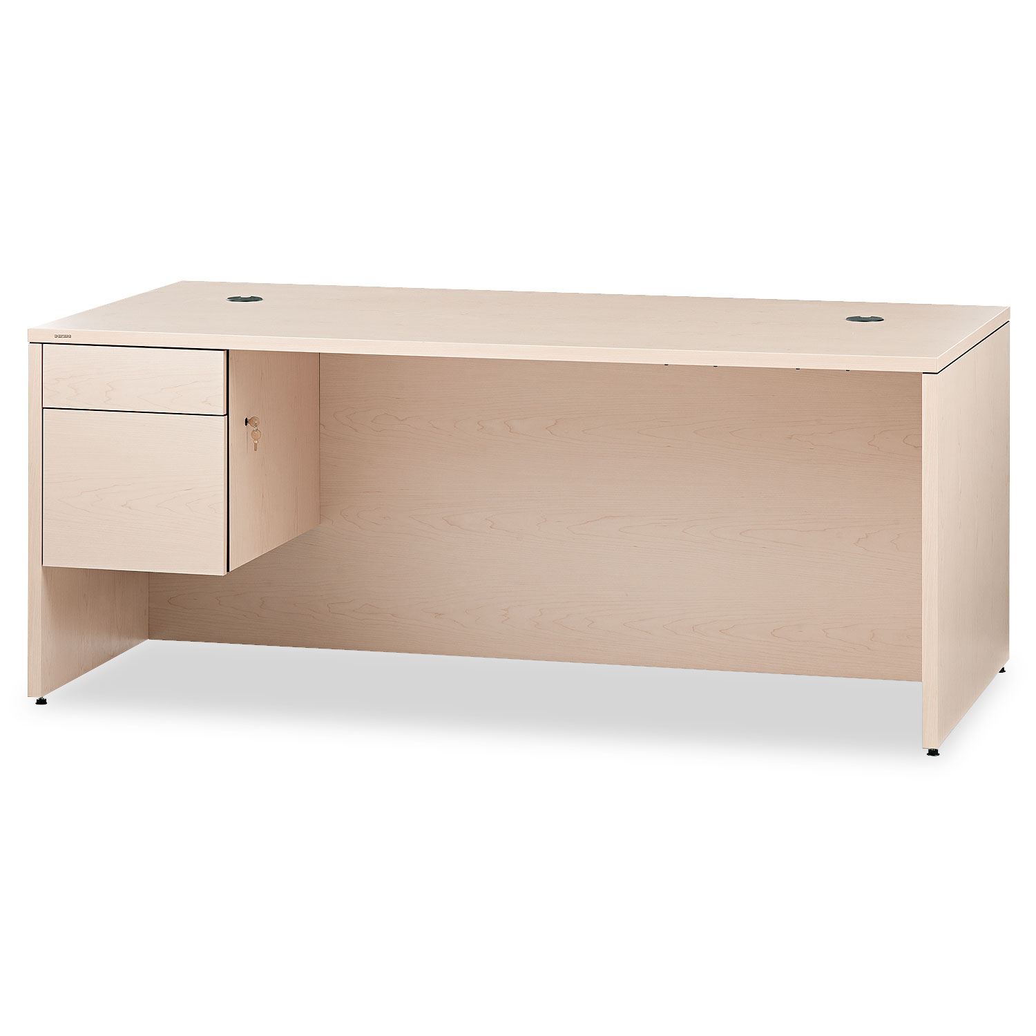  HON H10586L.DD 10500 Series Large L 3/4 Height Pedestal Desk, 72w x 36d x 29.5h, Natural Maple (HON10586LDD) 