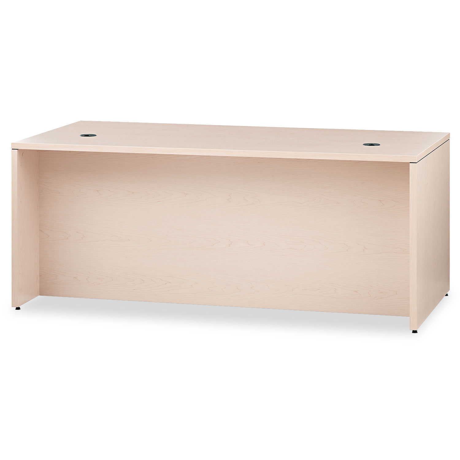 10500 Series Large L 3/4-Height Pedestal Desk, 72w x 36d, Natural Maple