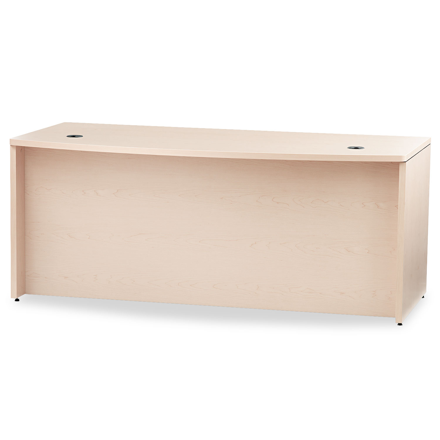 10500 Series Bow Front Desk, 3/4-Height Double Peds, 72 x 36 x 29-1/2, Nat Maple